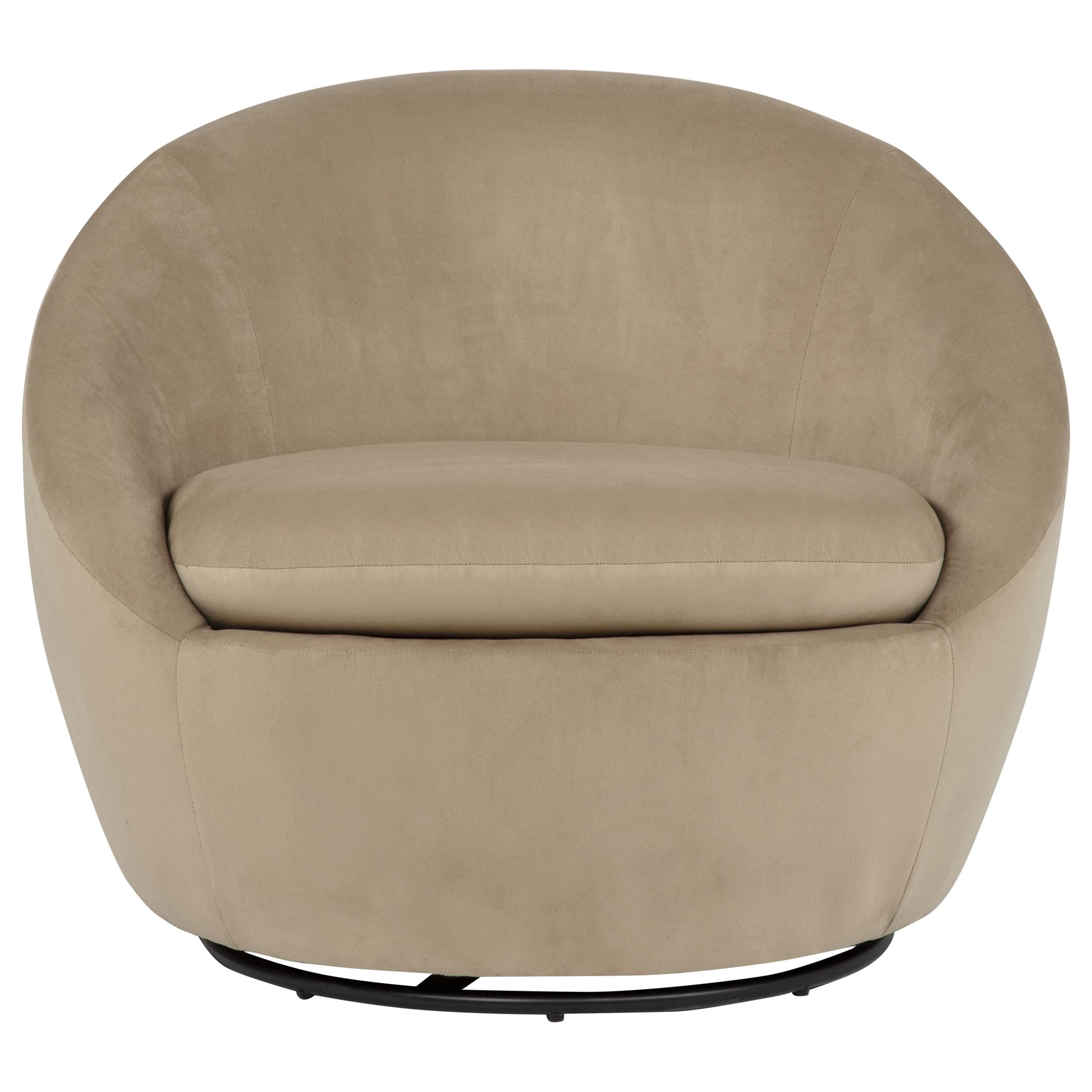 Coaster Furniture Myernick 903228 Velvet Upholstered Swivel Accent Chair - Camel IMAGE 2