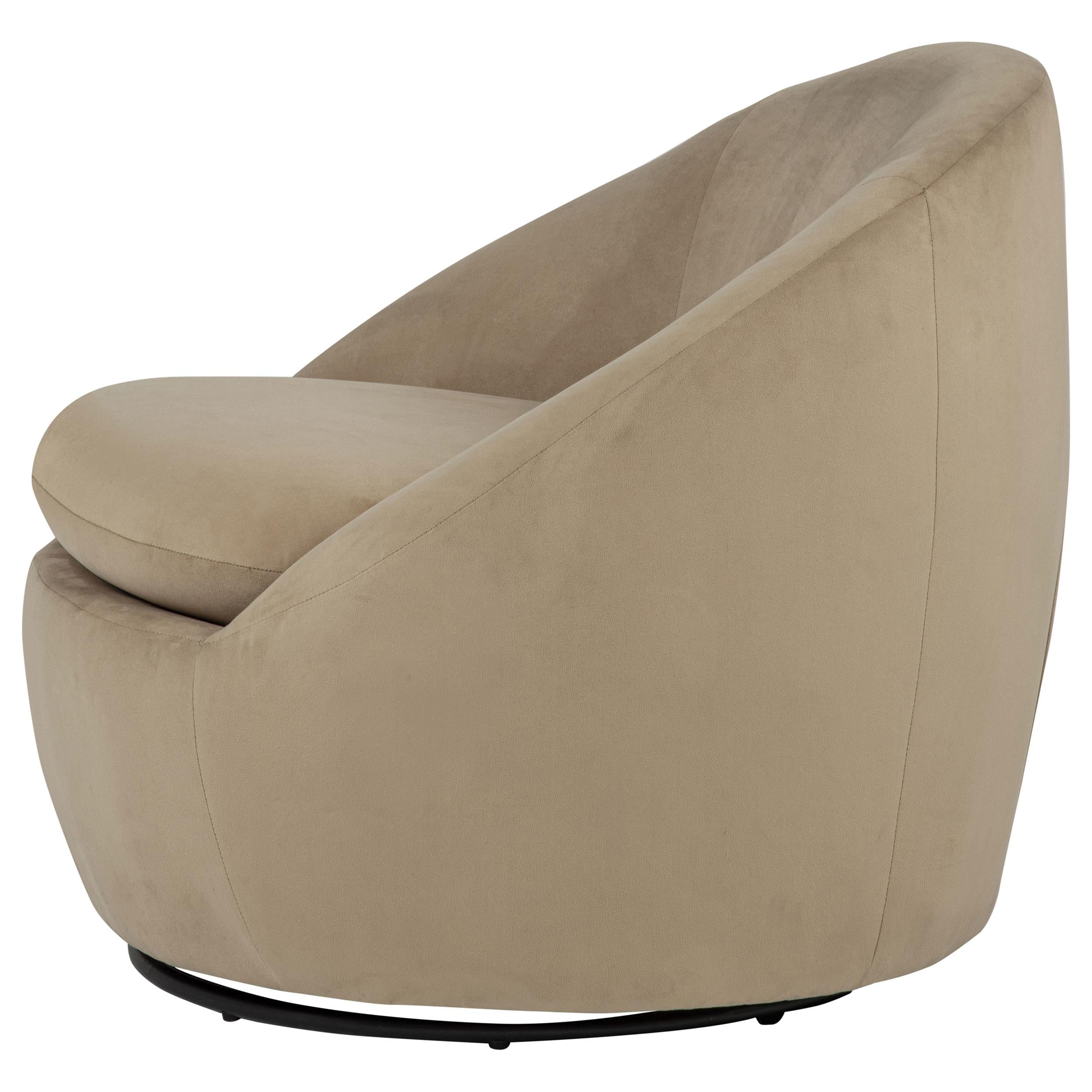  Coaster Furniture Myernick 903228 Velvet Upholstered Swivel Accent Chair - Camel IMAGE 6