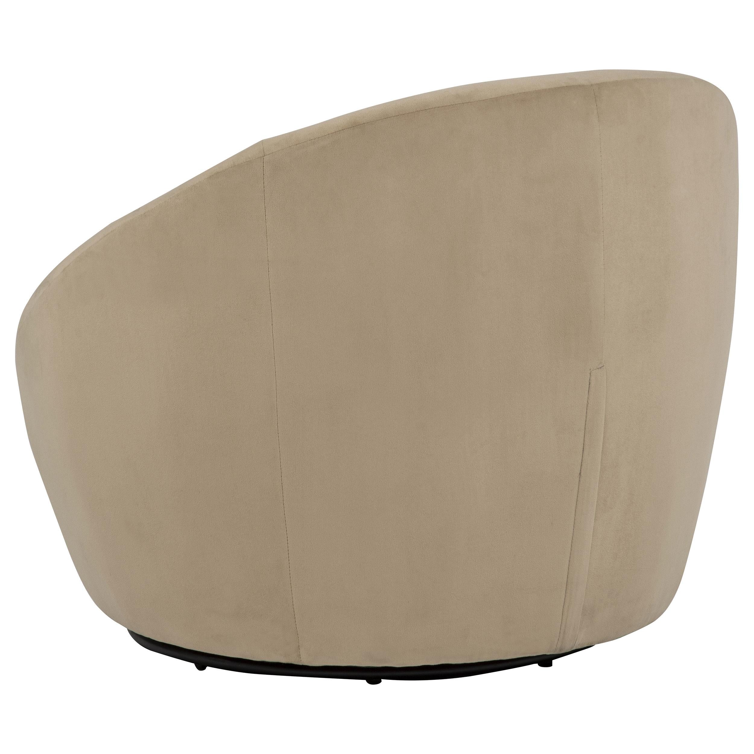  Coaster Furniture Myernick 903228 Velvet Upholstered Swivel Accent Chair - Camel IMAGE 9