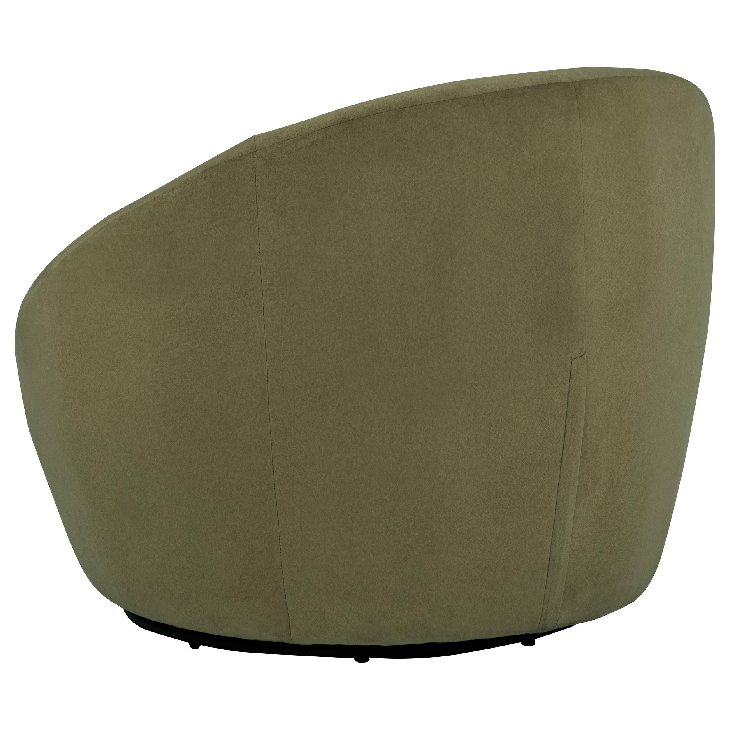  Coaster Furniture Myernick 903229 Velvet Upholstered Swivel Accent Chair - Olive IMAGE 11