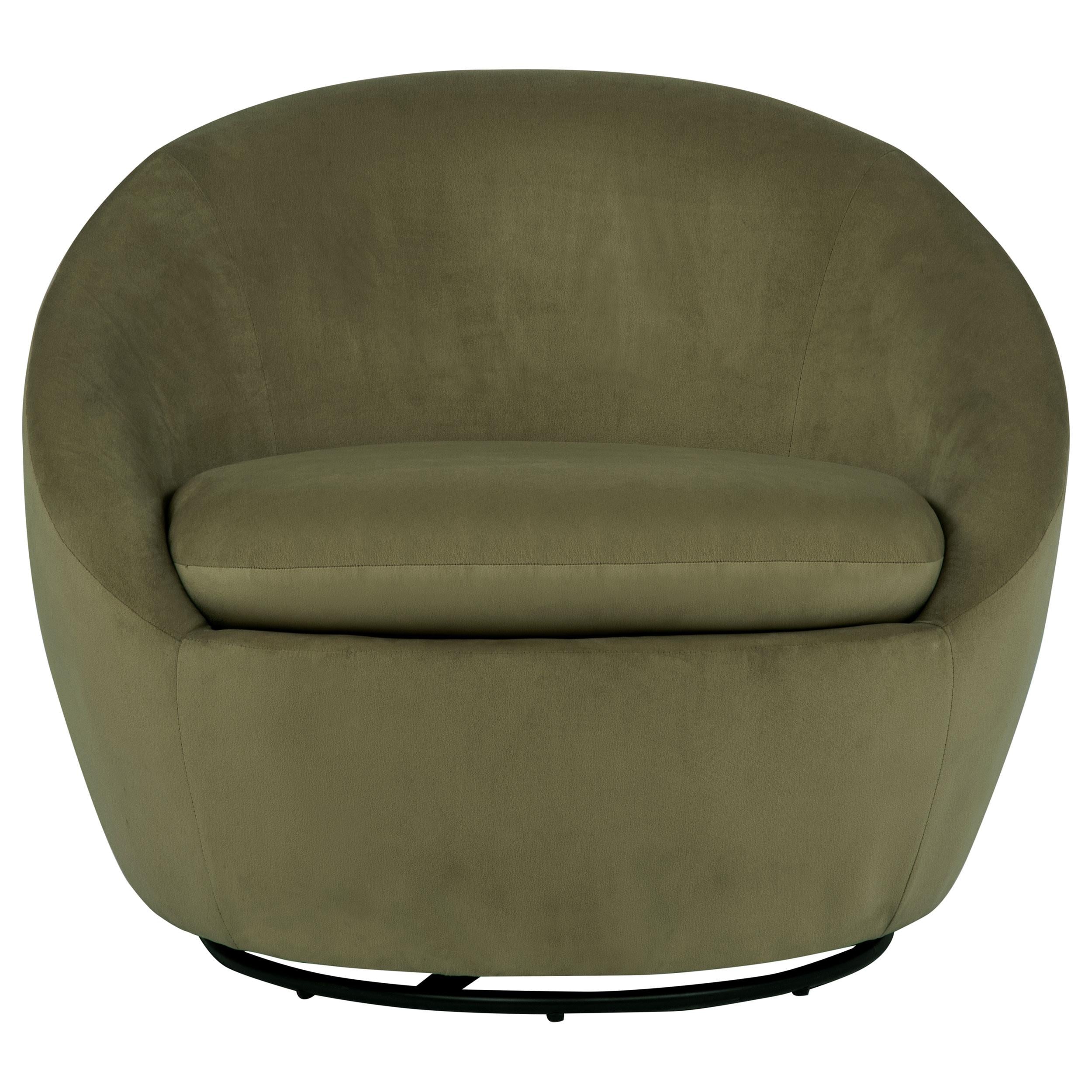  Coaster Furniture Myernick 903229 Velvet Upholstered Swivel Accent Chair - Olive IMAGE 2