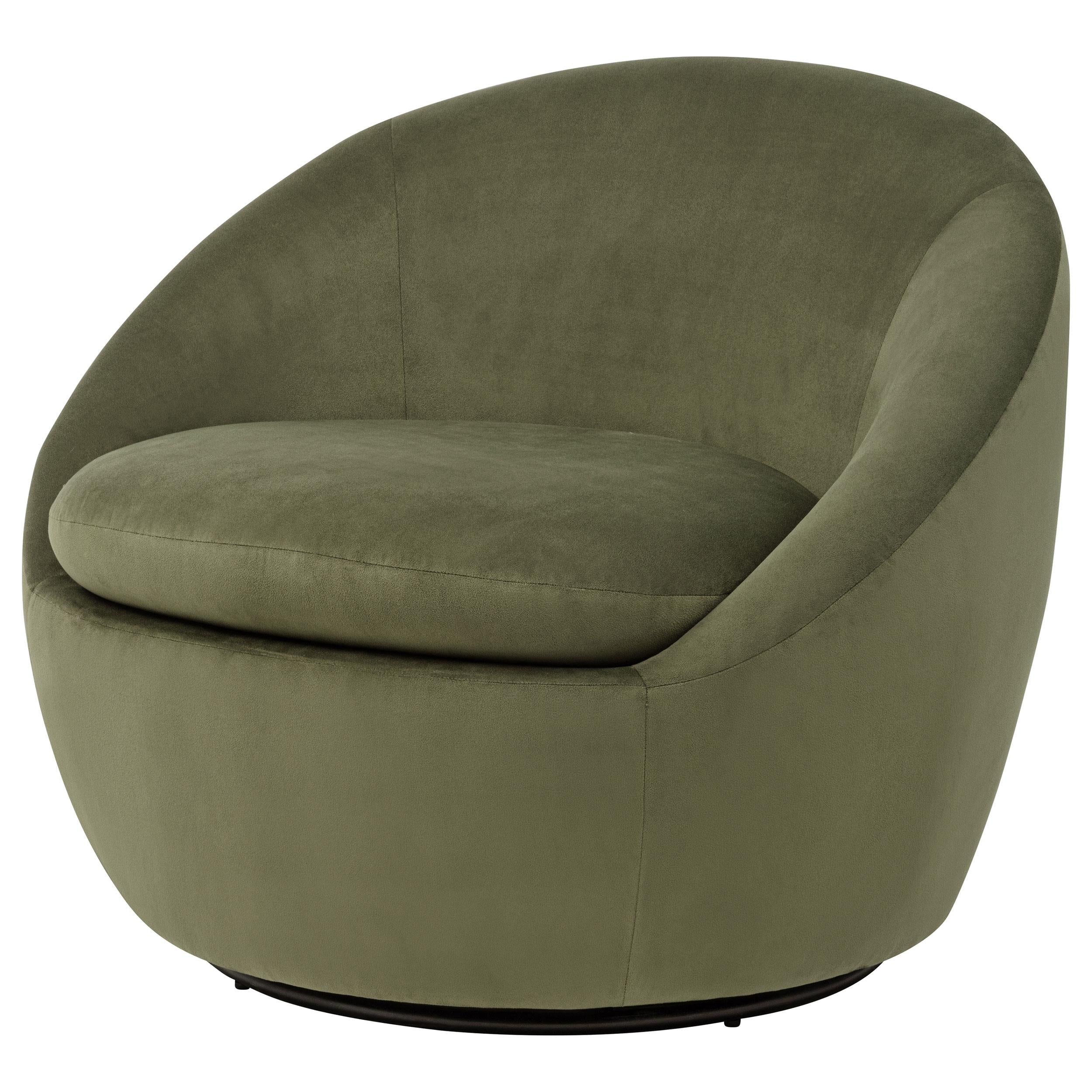  Coaster Furniture Myernick 903229 Velvet Upholstered Swivel Accent Chair - Olive IMAGE 6