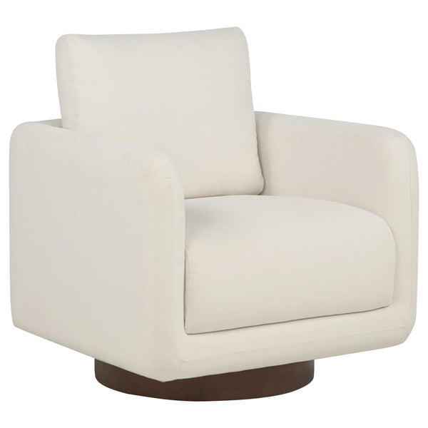 Coaster Furniture Iris 903255 Fabric Upholstered Swivel Accent Chair - Ivory