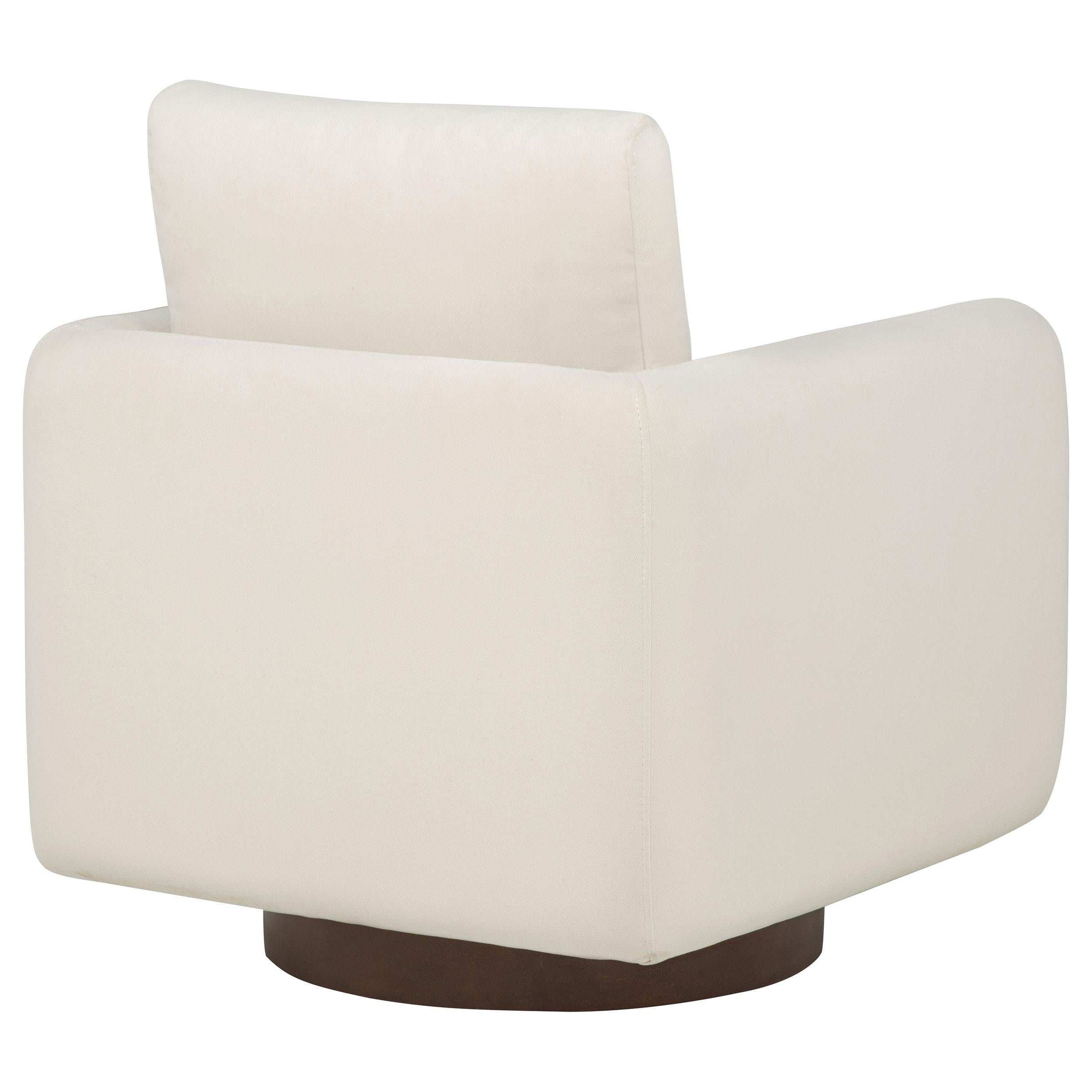  Coaster Furniture Iris 903255 Fabric Upholstered Swivel Accent Chair - Ivory IMAGE 10