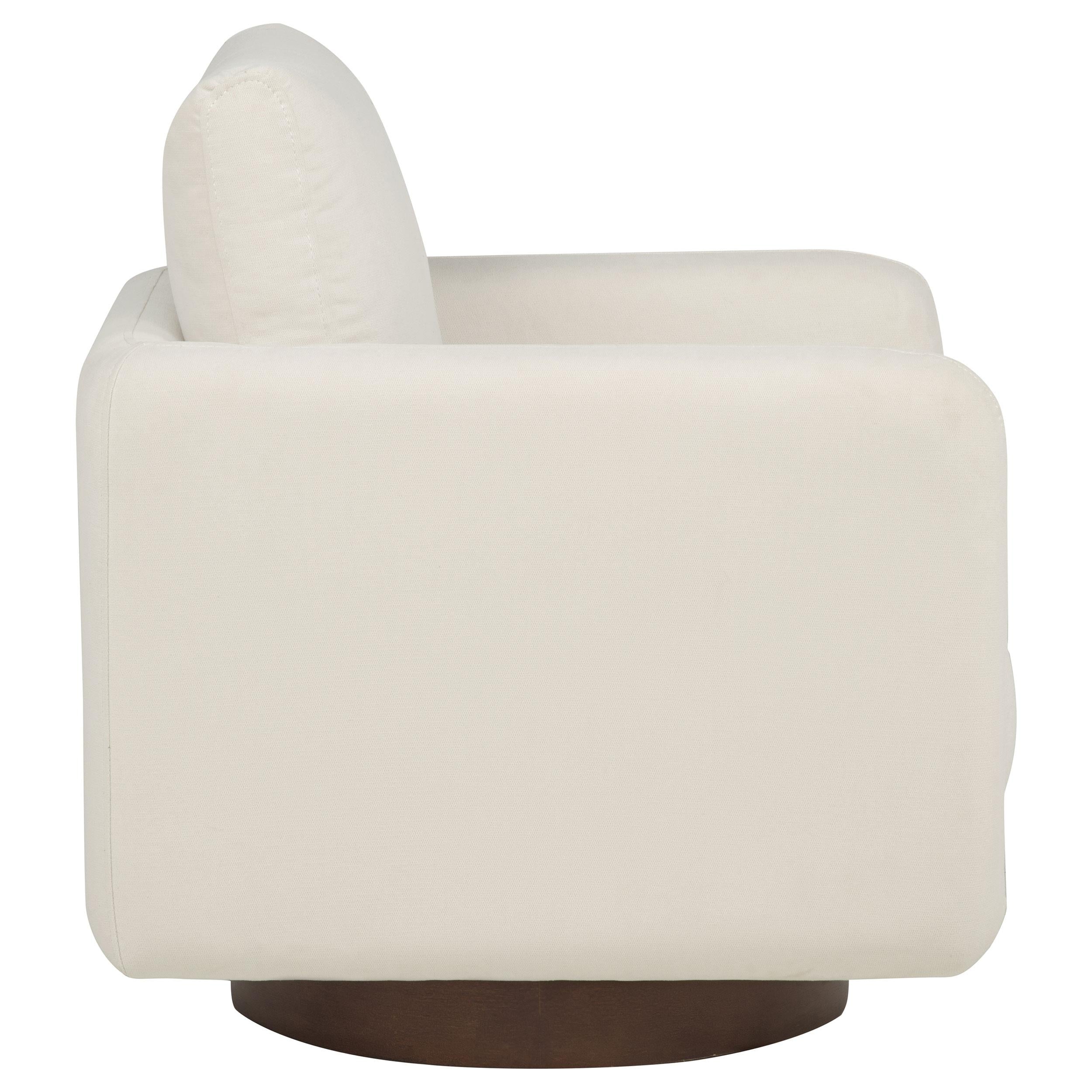  Coaster Furniture Iris 903255 Fabric Upholstered Swivel Accent Chair - Ivory IMAGE 2