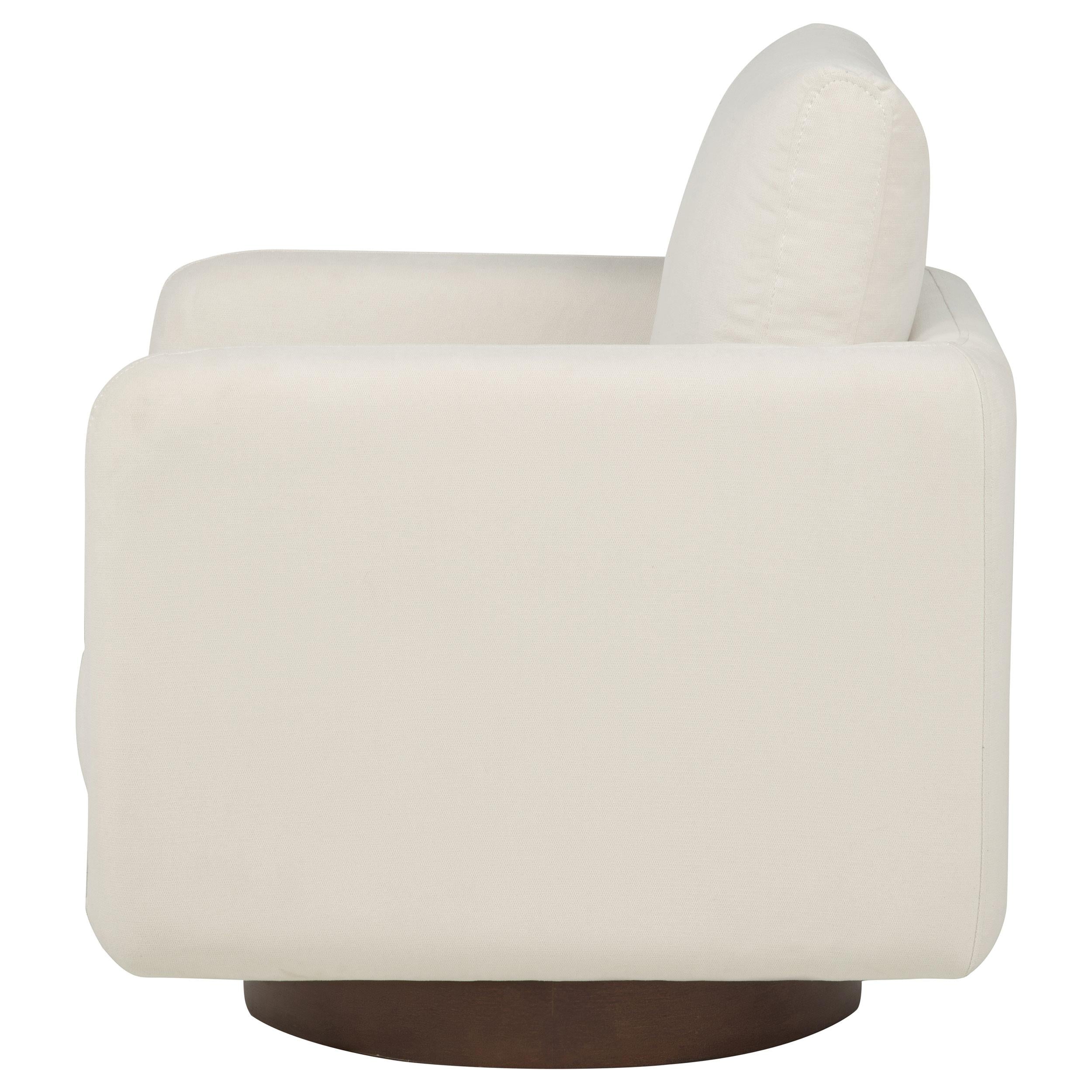  Coaster Furniture Iris 903255 Fabric Upholstered Swivel Accent Chair - Ivory IMAGE 5