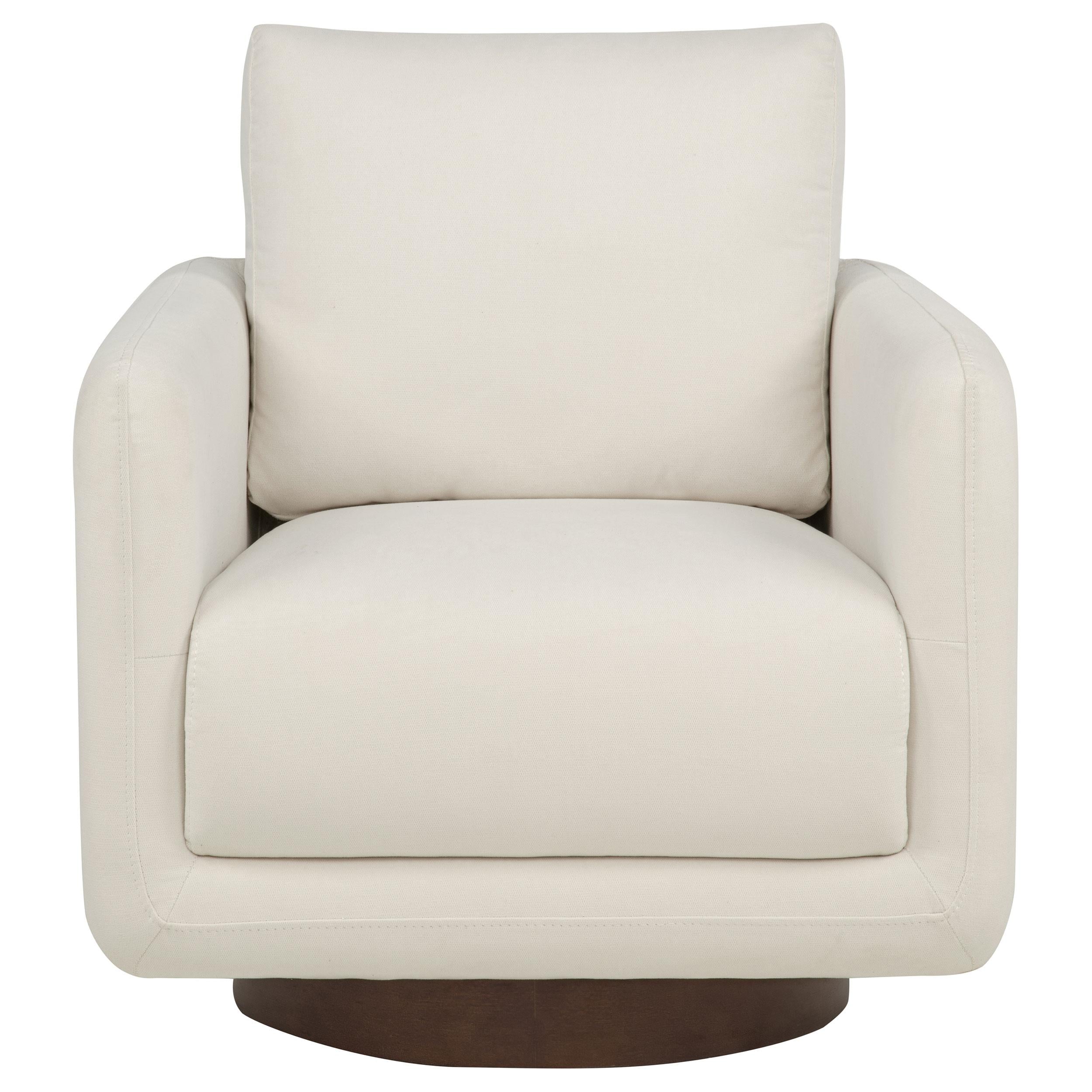  Coaster Furniture Iris 903255 Fabric Upholstered Swivel Accent Chair - Ivory IMAGE 6