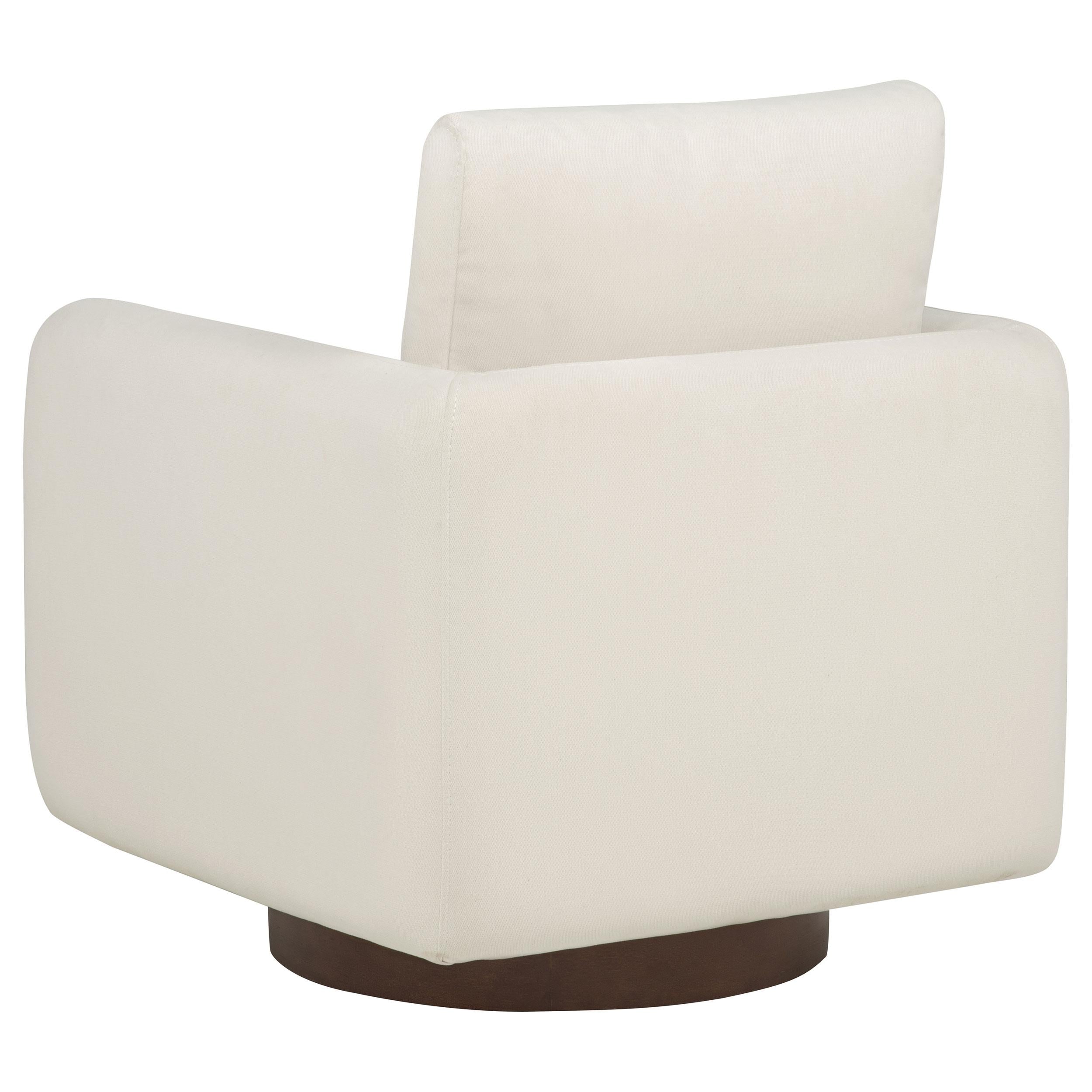  Coaster Furniture Iris 903255 Fabric Upholstered Swivel Accent Chair - Ivory IMAGE 7