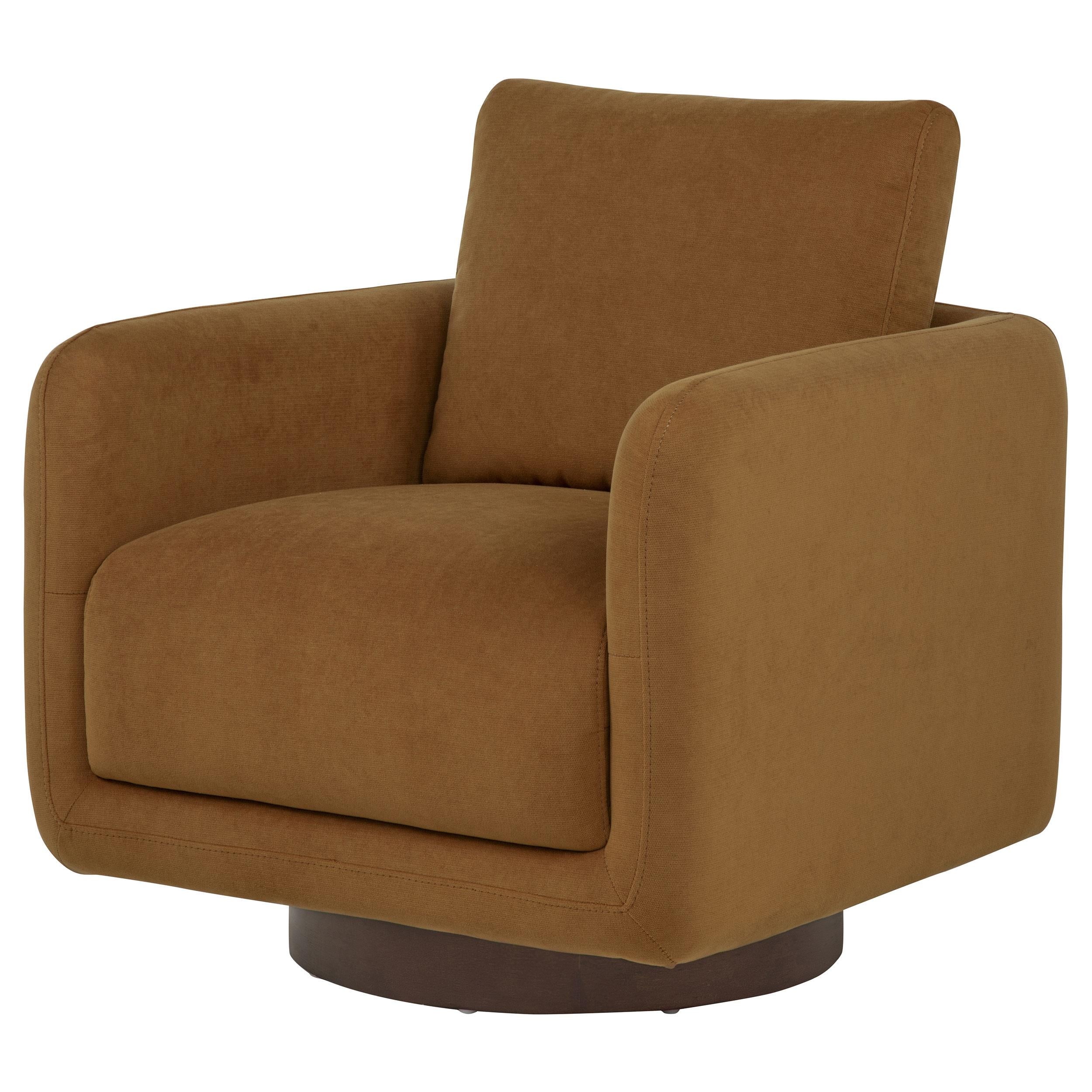  Coaster Furniture Iris 903256 Fabric Upholstered Swivel Accent Chair - Rust IMAGE 11