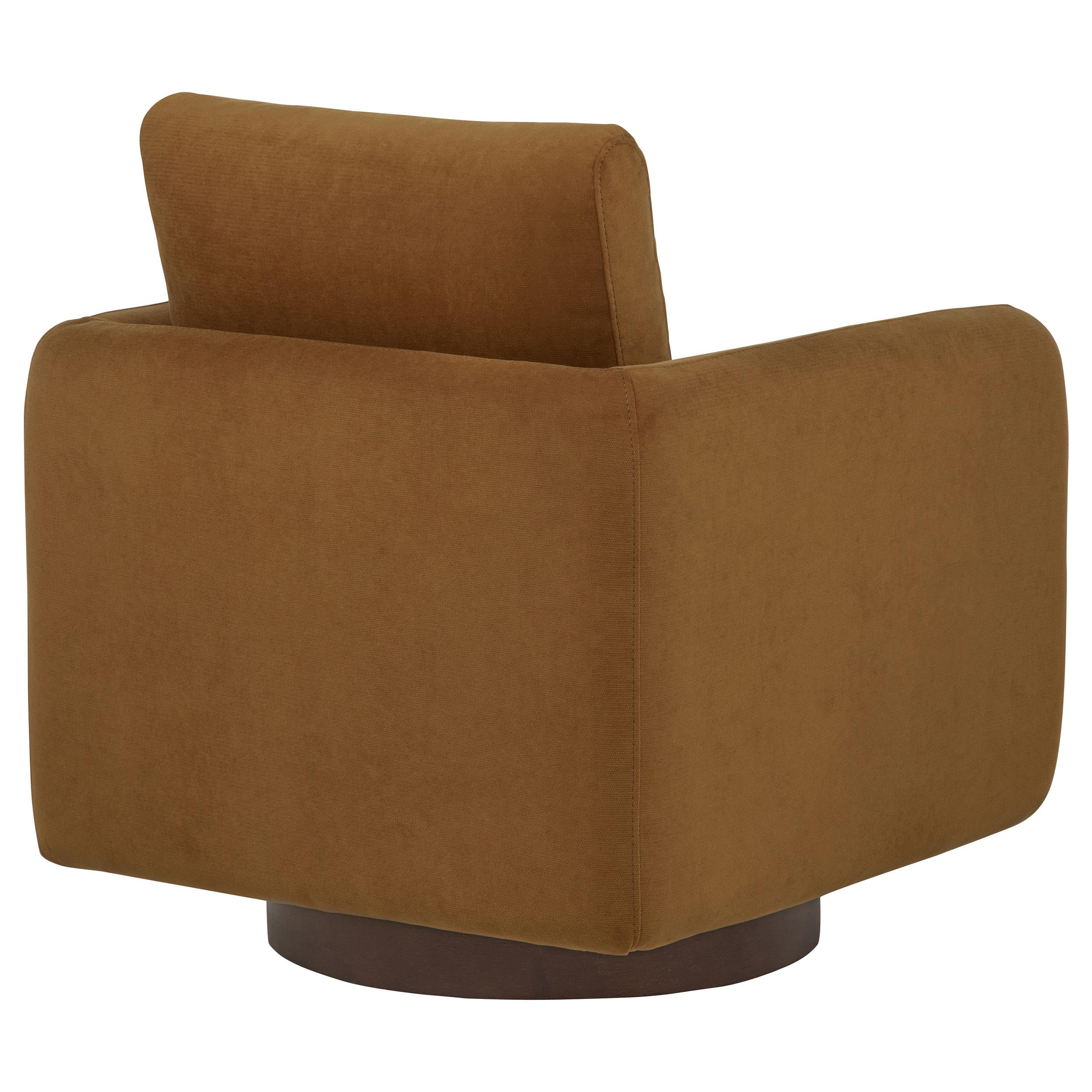  Coaster Furniture Iris 903256 Fabric Upholstered Swivel Accent Chair - Rust IMAGE 12