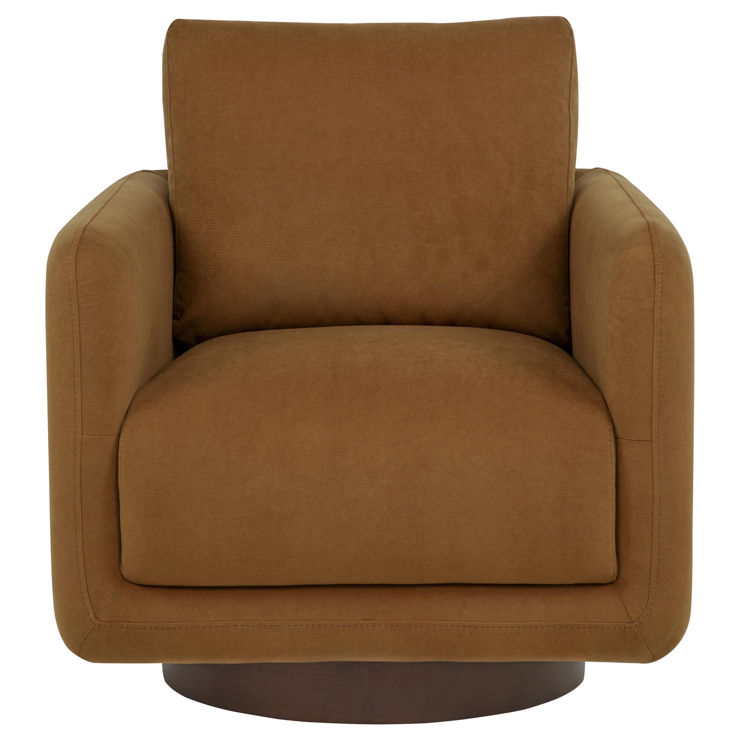  Coaster Furniture Iris 903256 Fabric Upholstered Swivel Accent Chair - Rust IMAGE 6