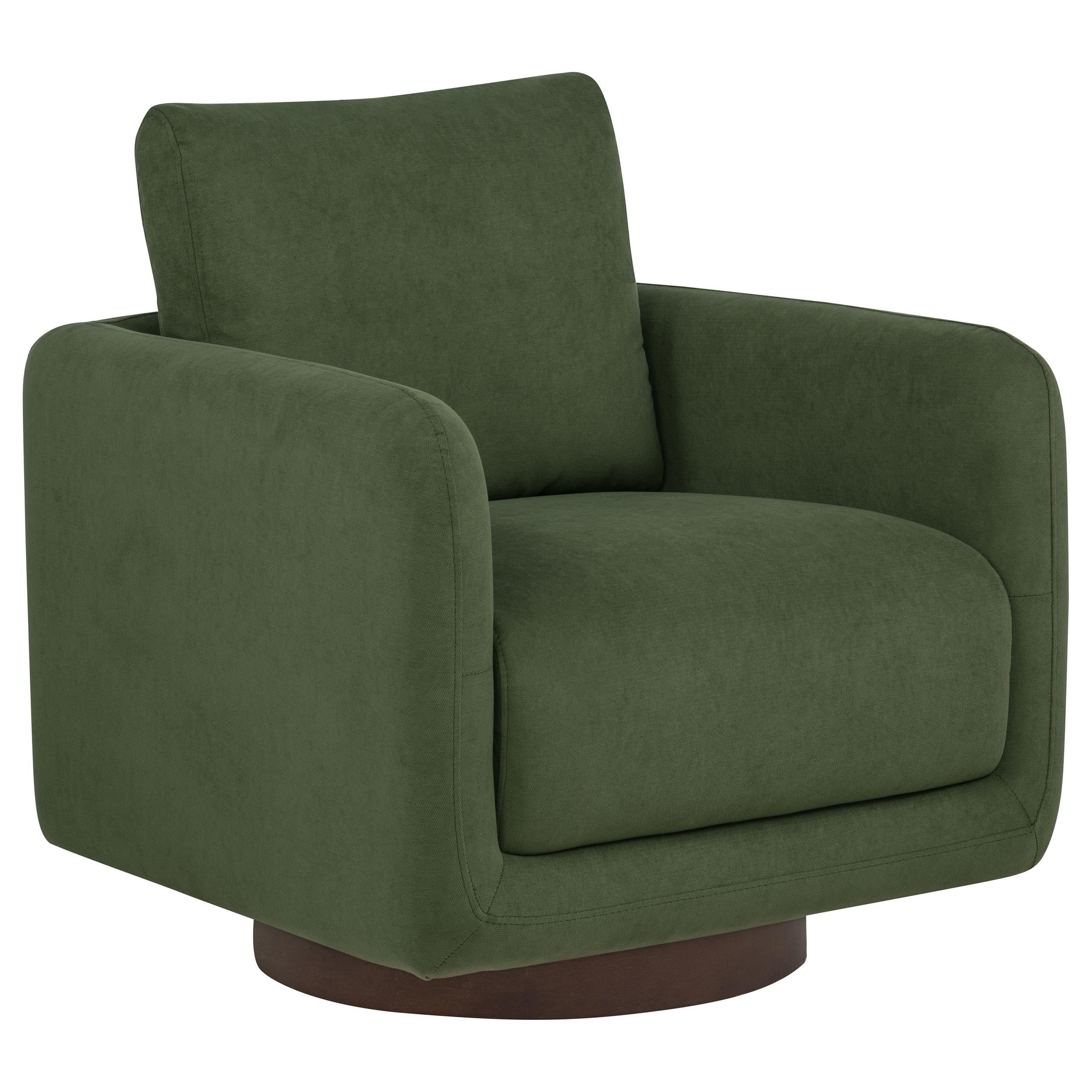  Coaster Furniture Iris 903257 Fabric Upholstered Swivel Accent Chair - Matcha IMAGE 1