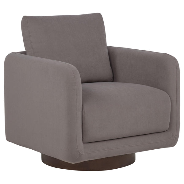 Coaster Furniture Iris 903258 Fabric Upholstered Swivel Accent Chair - Stone
