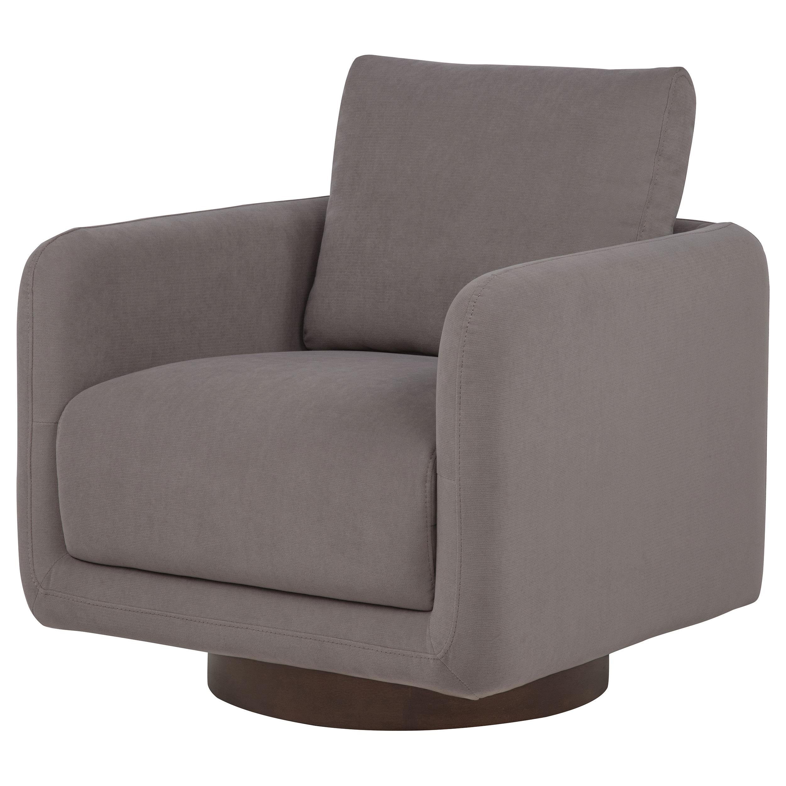  Coaster Furniture Iris 903258 Fabric Upholstered Swivel Accent Chair - Stone IMAGE 11