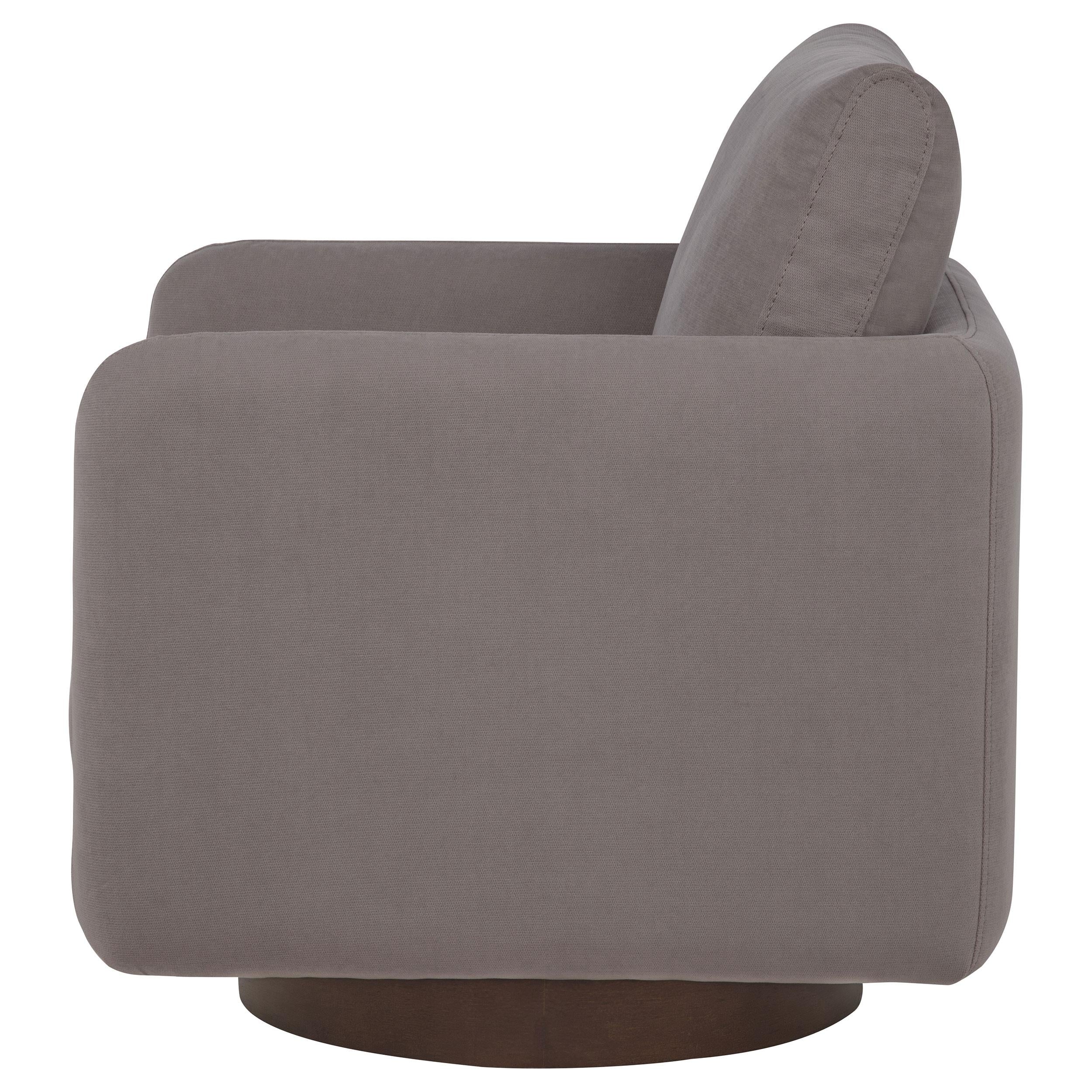  Coaster Furniture Iris 903258 Fabric Upholstered Swivel Accent Chair - Stone IMAGE 4