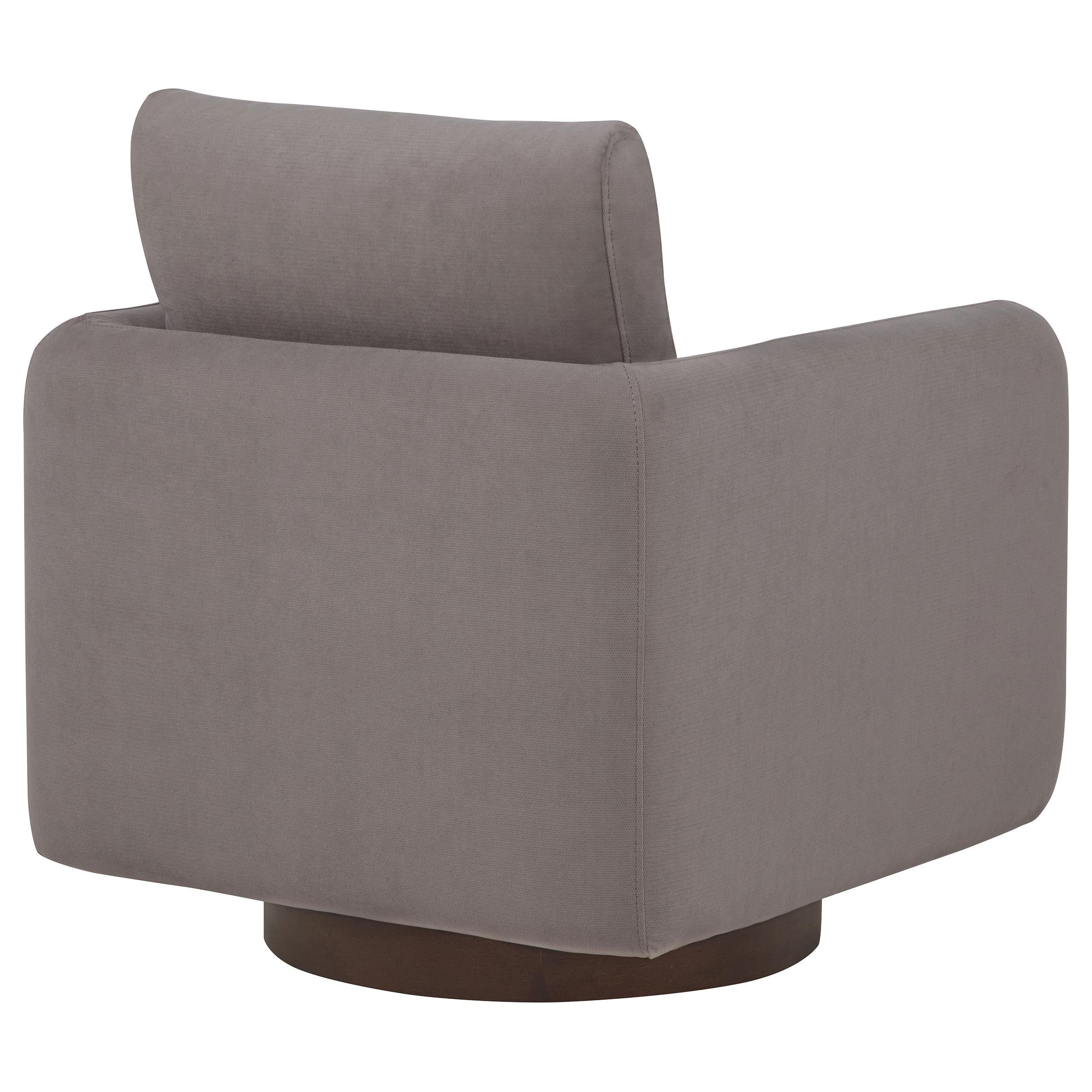  Coaster Furniture Iris 903258 Fabric Upholstered Swivel Accent Chair - Stone IMAGE 9
