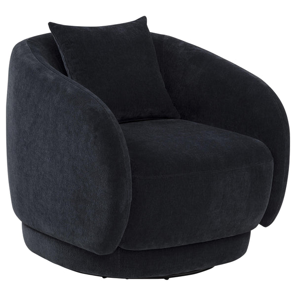 Coaster Furniture Arnaud 903487 Chenille Upholstered Swivel Accent Chair - Navy