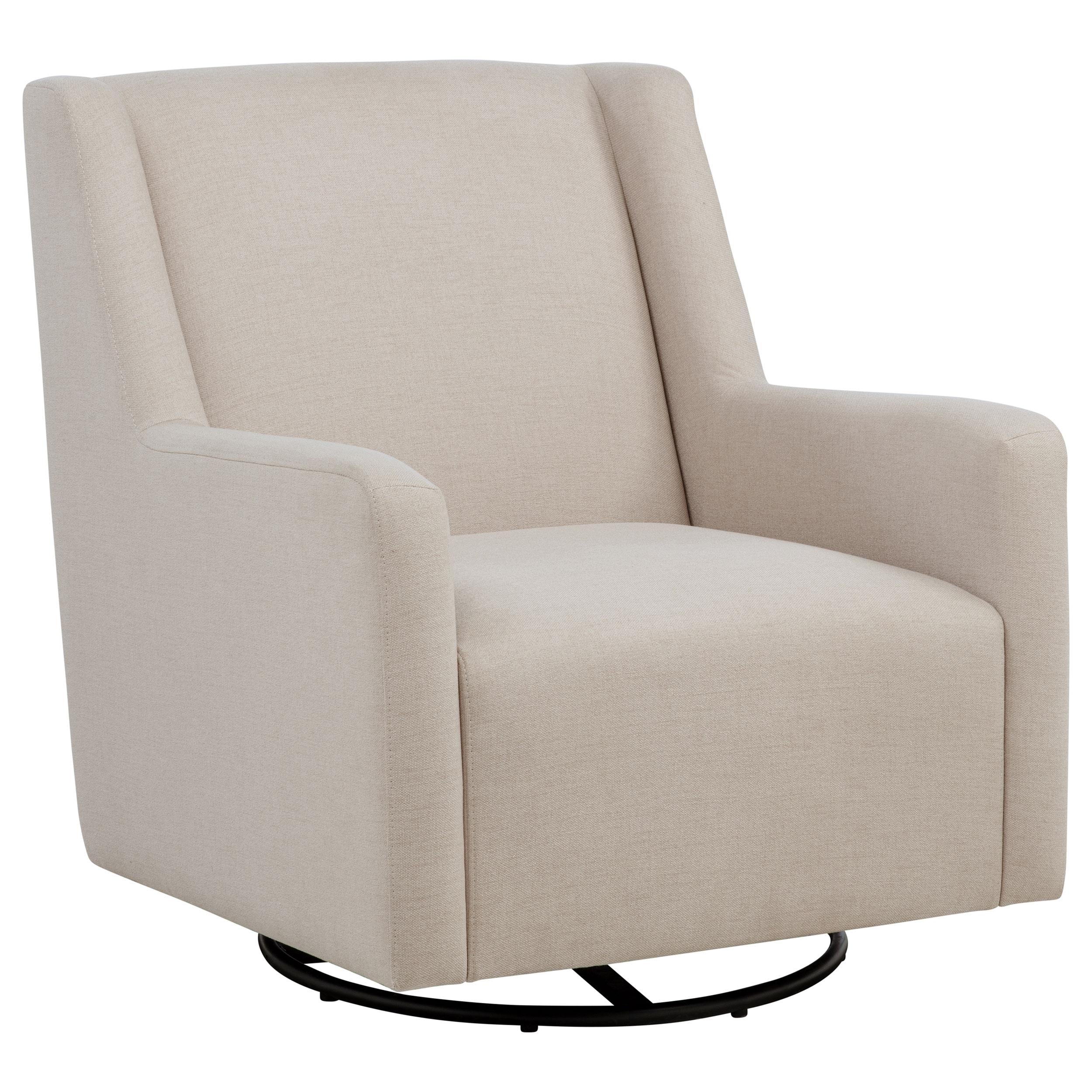  Coaster Furniture Sorrel 903930 Fabric Upholstered Swivel Glider Arm Chair - Latte IMAGE 1