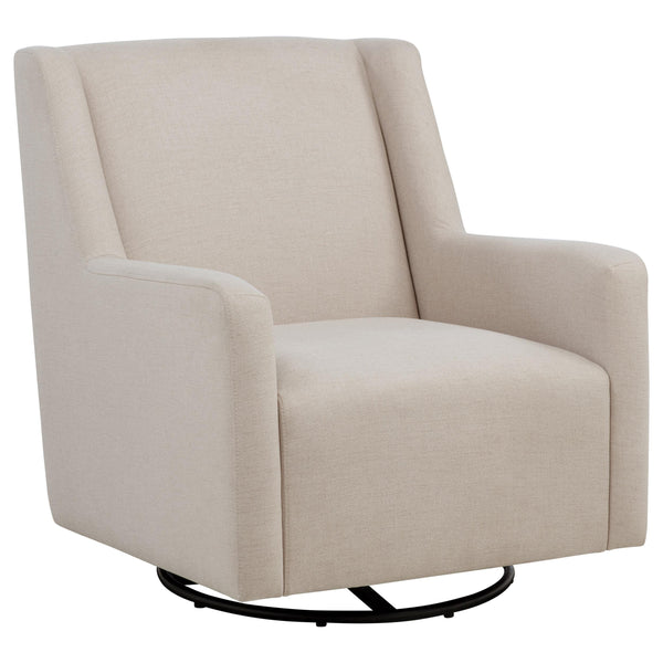 Coaster Furniture Sorrel 903930 Fabric Upholstered Swivel Glider Arm Chair - Latte