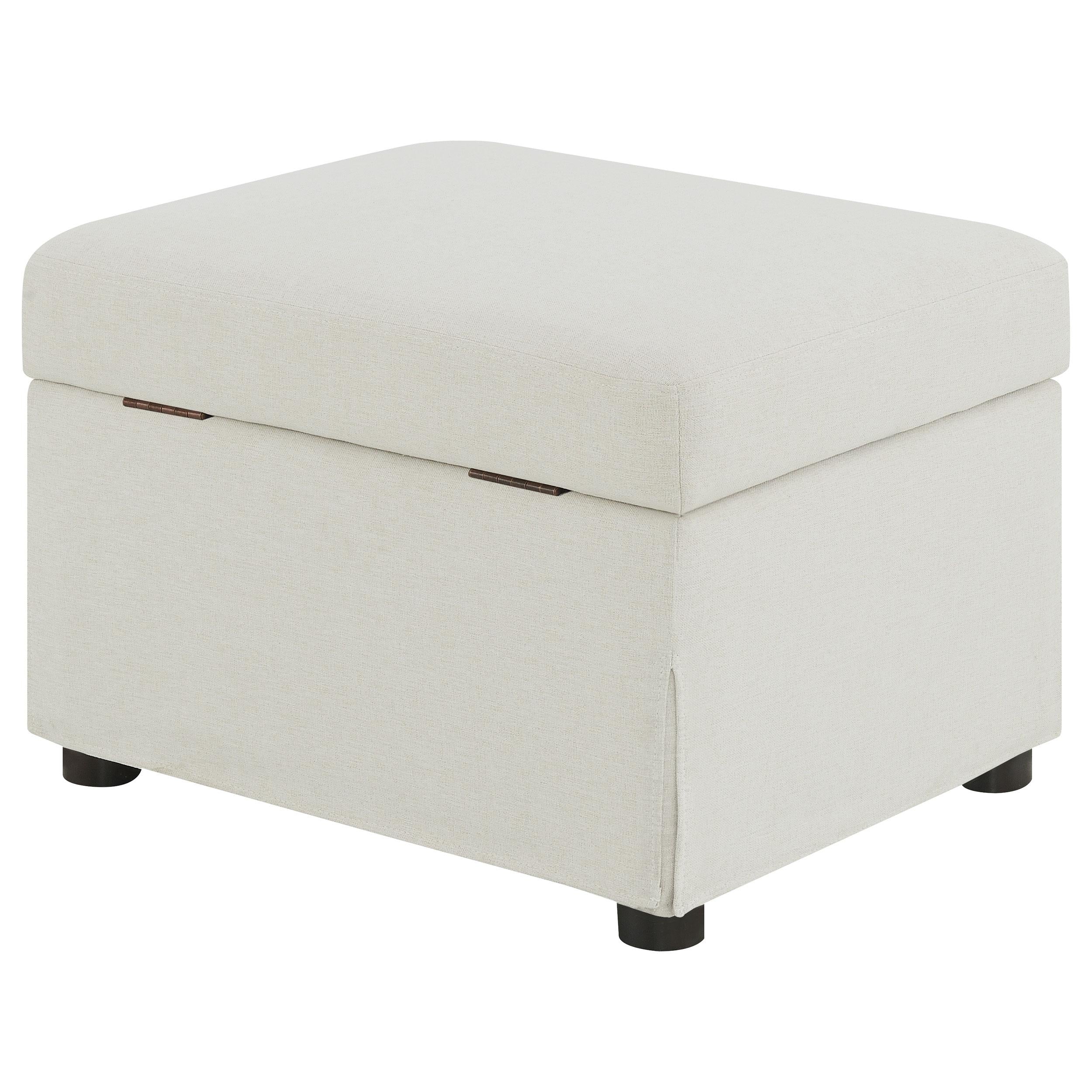  Coaster Furniture Winter 904134 Upholstered Hydraulic Lift Top Storage Ottoman - Beige IMAGE 3