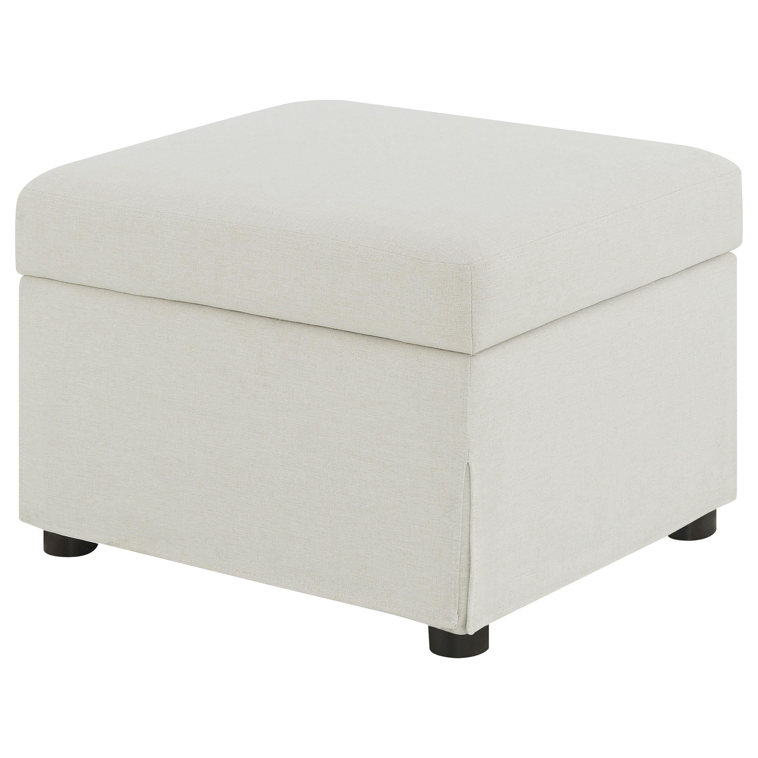  Coaster Furniture Winter 904134 Upholstered Hydraulic Lift Top Storage Ottoman - Beige IMAGE 4