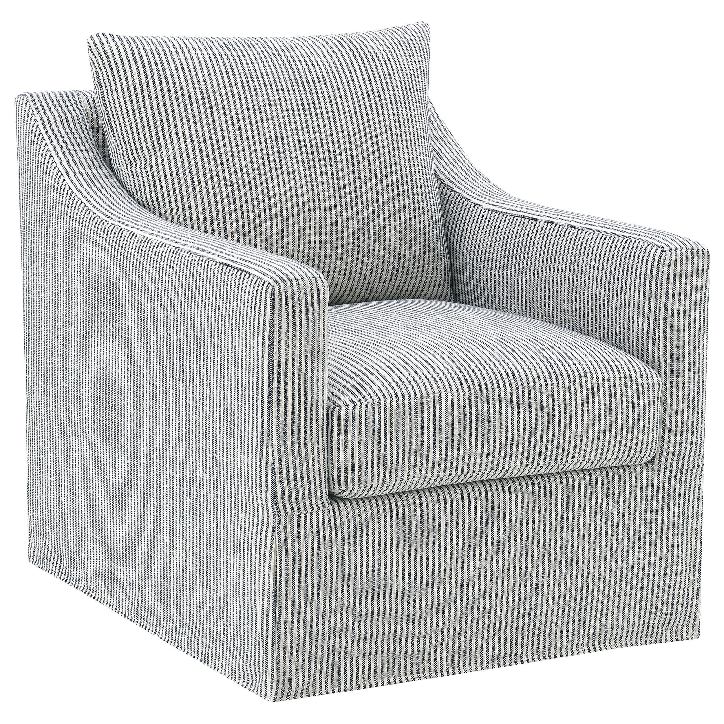  Coaster Furniture Winter 904137 Upholstered Sloped Arm Accent Swivel Chair - Grey IMAGE 1