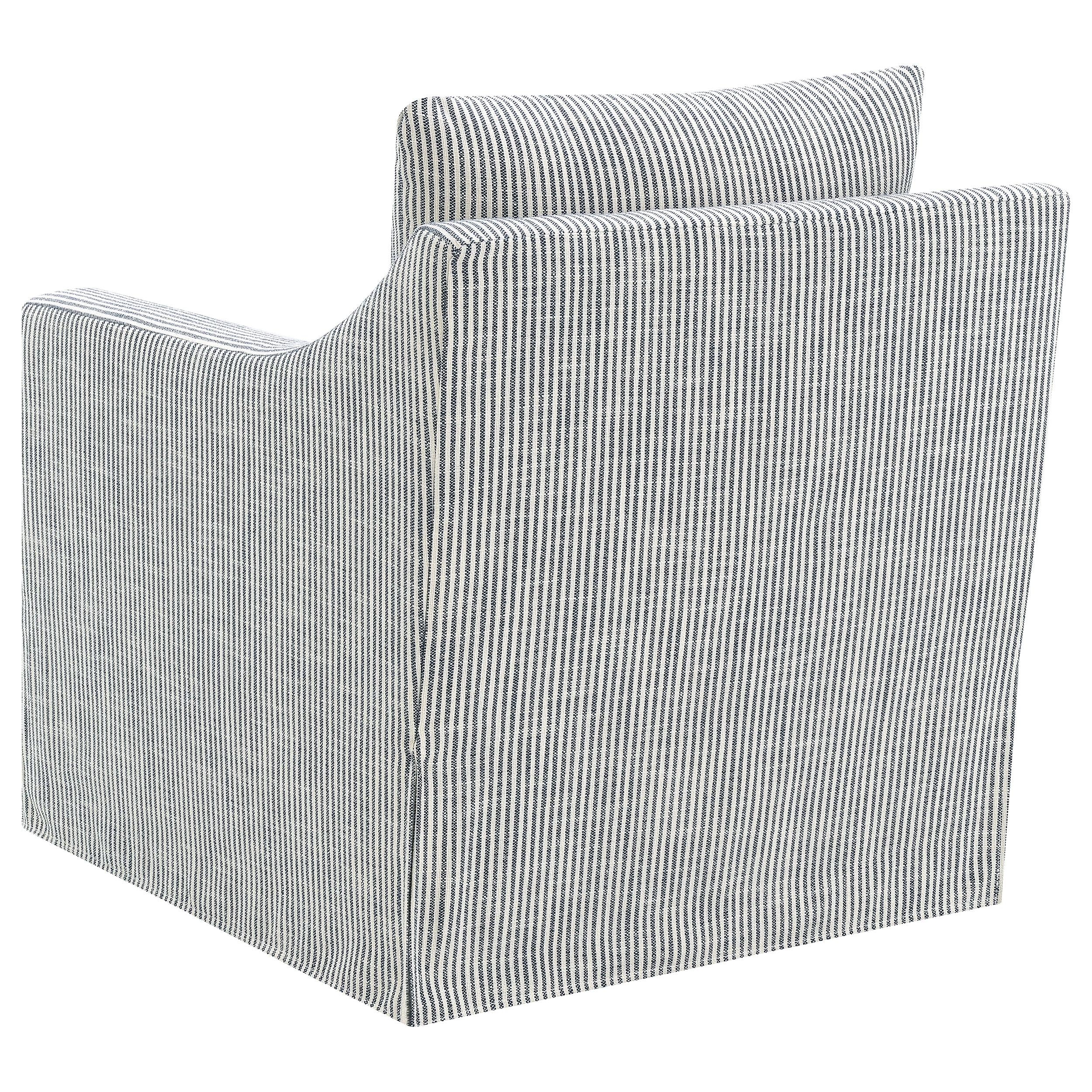  Coaster Furniture Winter 904137 Upholstered Sloped Arm Accent Swivel Chair - Grey IMAGE 5