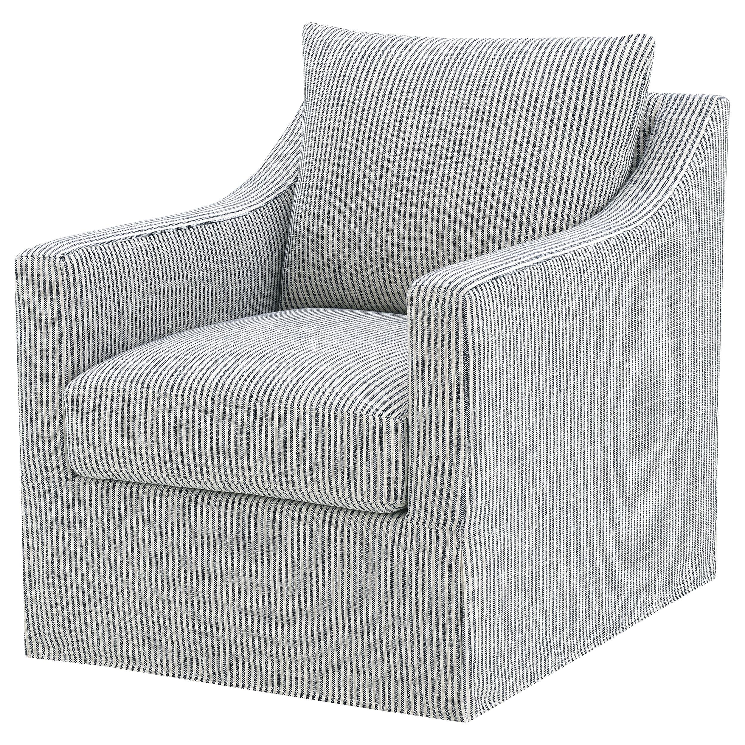  Coaster Furniture Winter 904137 Upholstered Sloped Arm Accent Swivel Chair - Grey IMAGE 9