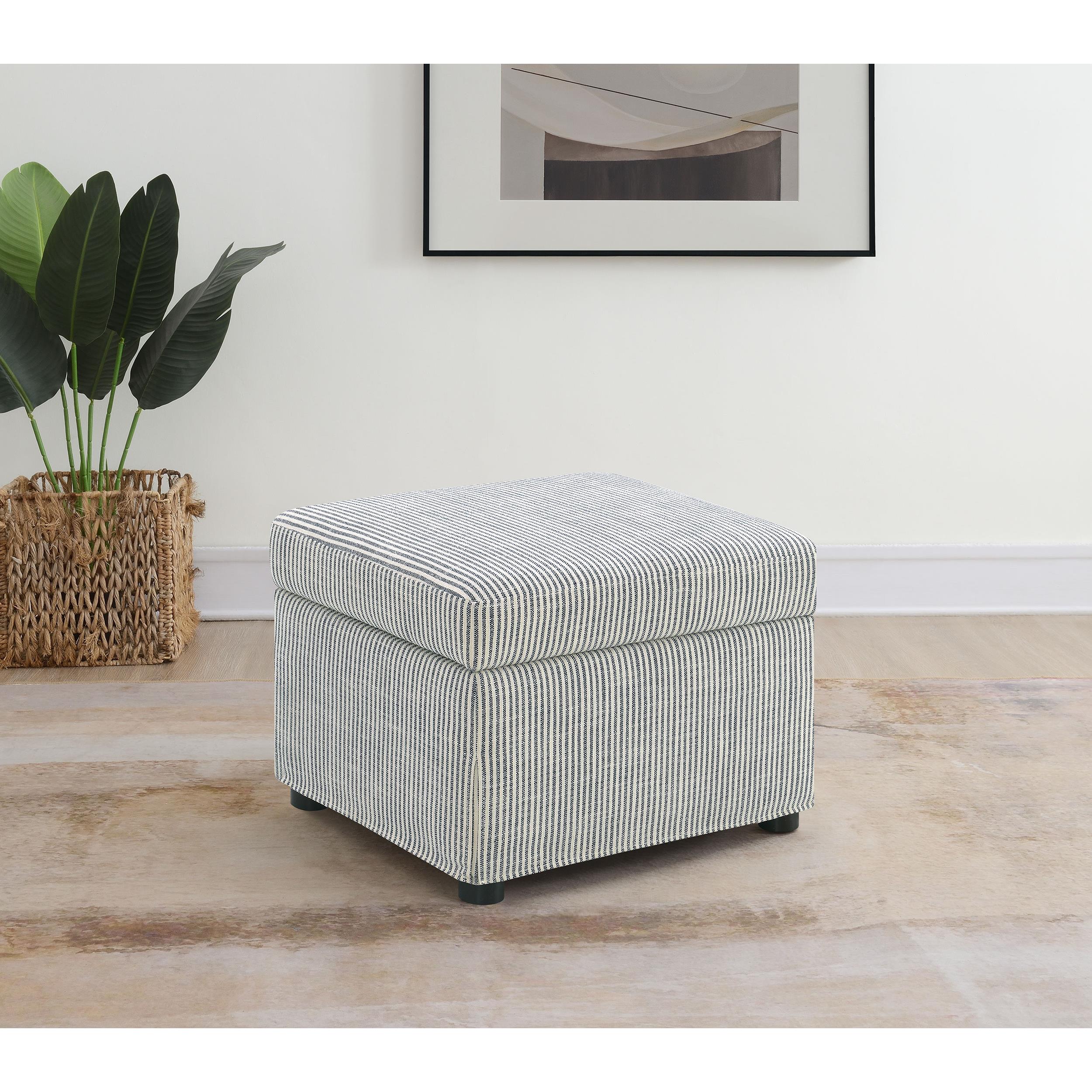  Coaster Furniture Winter 904138 Upholstered Hydraulic Lift Top Storage Ottoman - Grey IMAGE 10