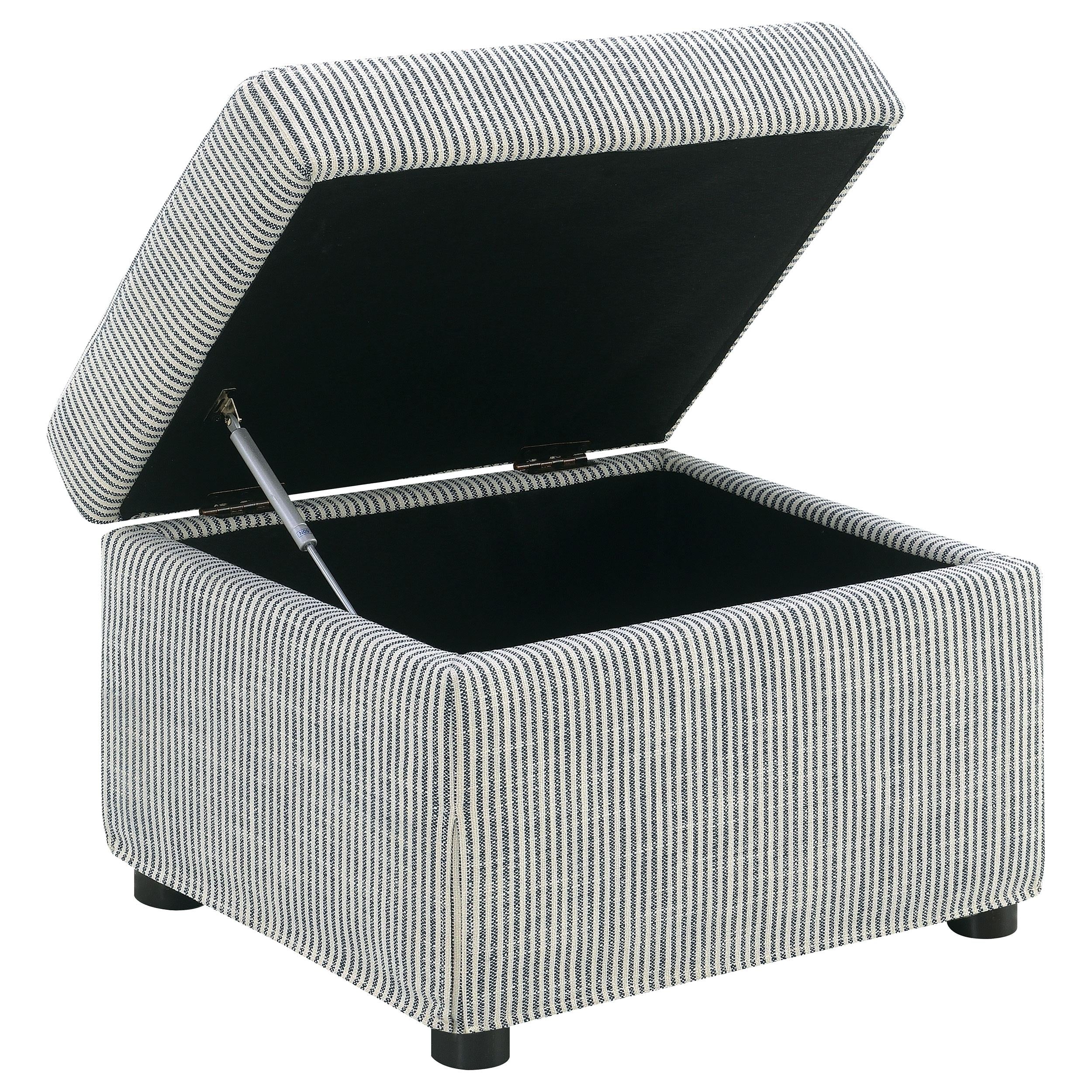  Coaster Furniture Winter 904138 Upholstered Hydraulic Lift Top Storage Ottoman - Grey IMAGE 11