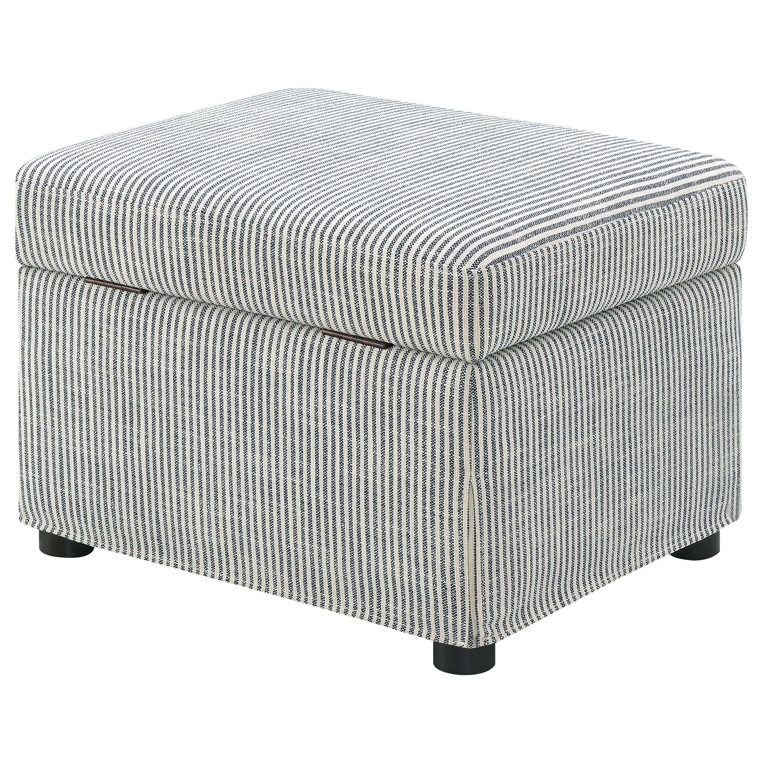  Coaster Furniture Winter 904138 Upholstered Hydraulic Lift Top Storage Ottoman - Grey IMAGE 2
