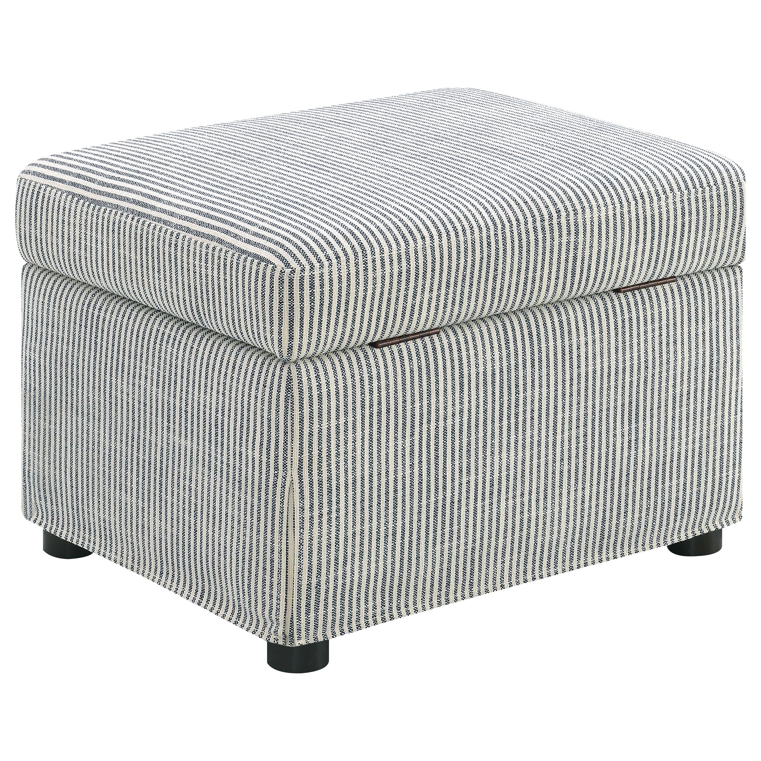  Coaster Furniture Winter 904138 Upholstered Hydraulic Lift Top Storage Ottoman - Grey IMAGE 9