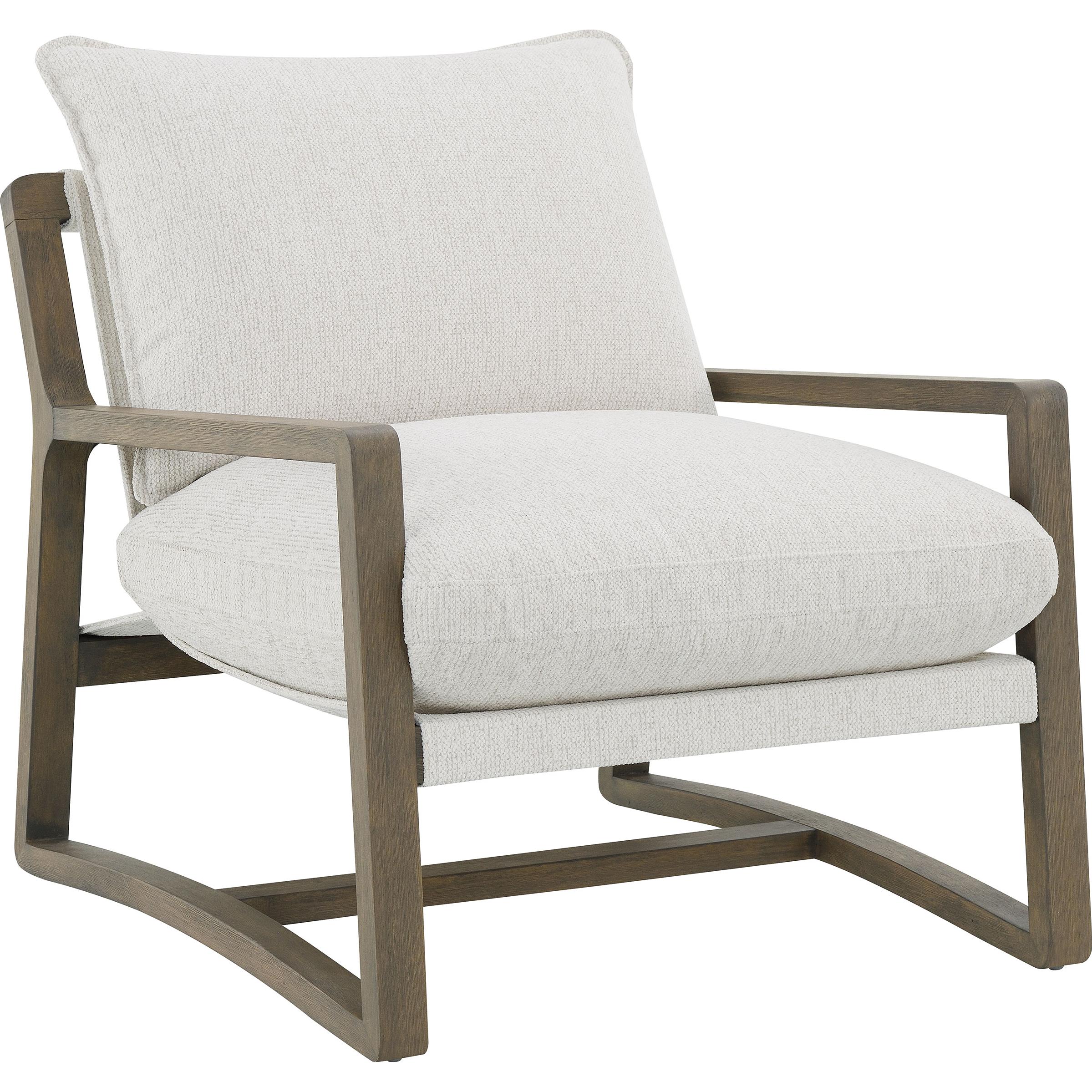  Coaster Furniture Geneva 907509 Boucle Upholstered Wood Arm Accent Chair - Sand IMAGE 1