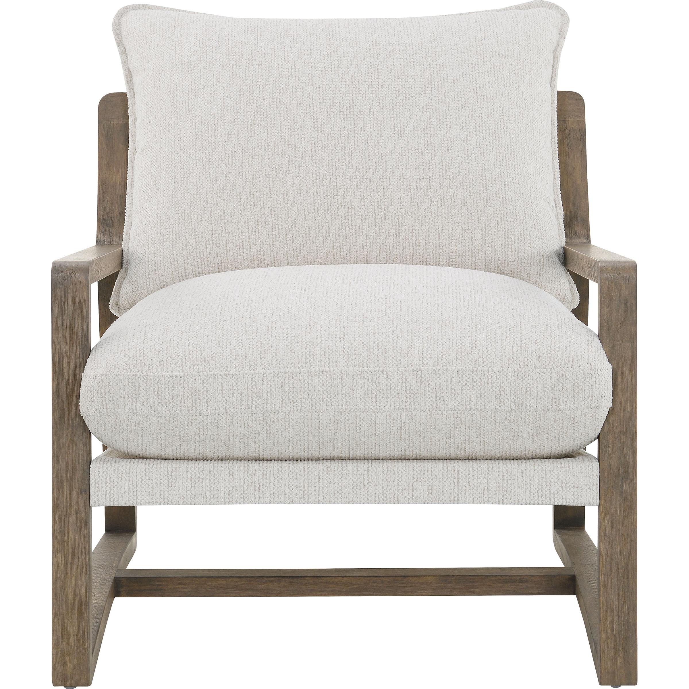 Coaster Furniture Geneva 907509 Boucle Upholstered Wood Arm Accent Chair - Sand IMAGE 3