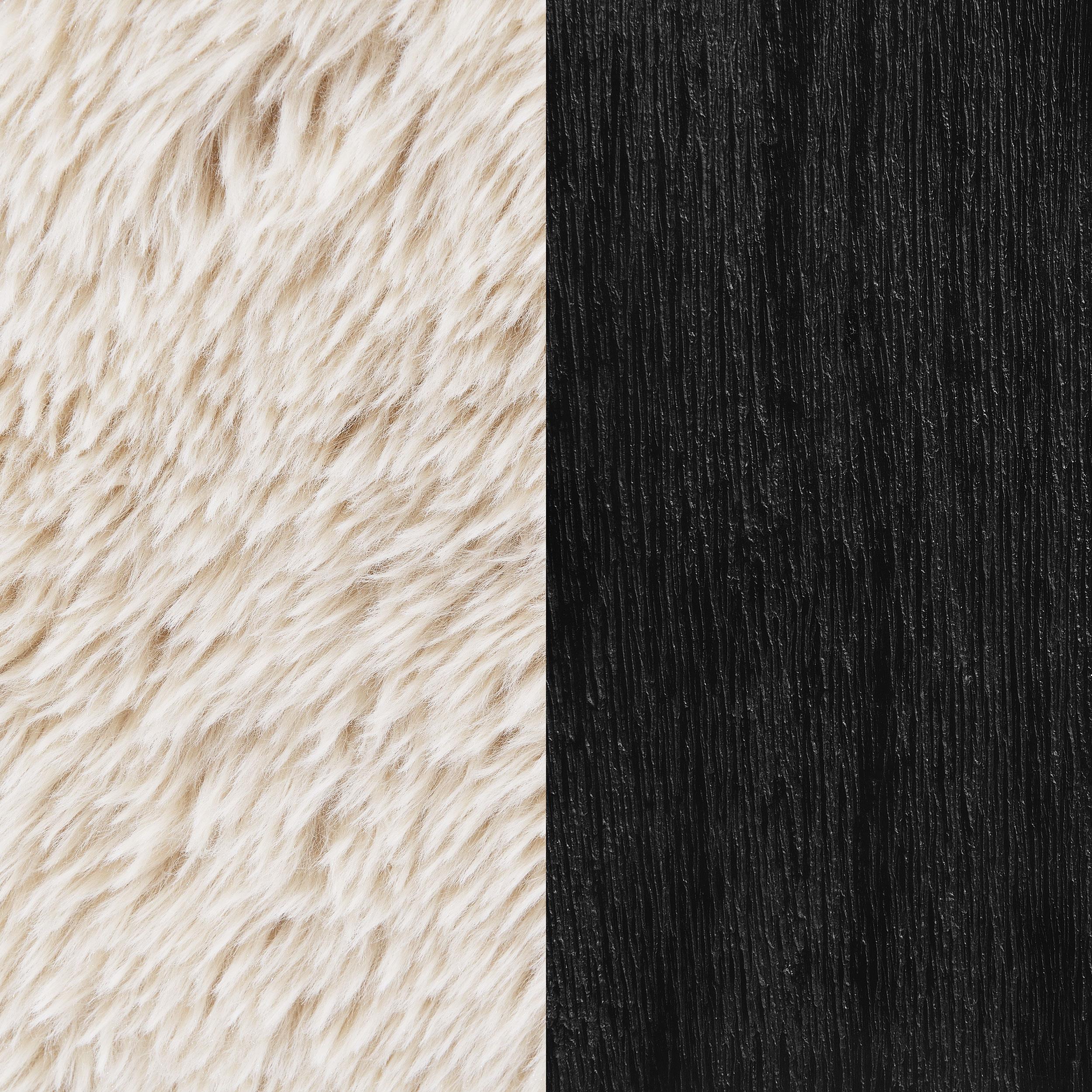  Coaster Furniture Fitzroy 907533 Faux Fur Upholstered Chair Solid Wood Arms - Latte IMAGE 12