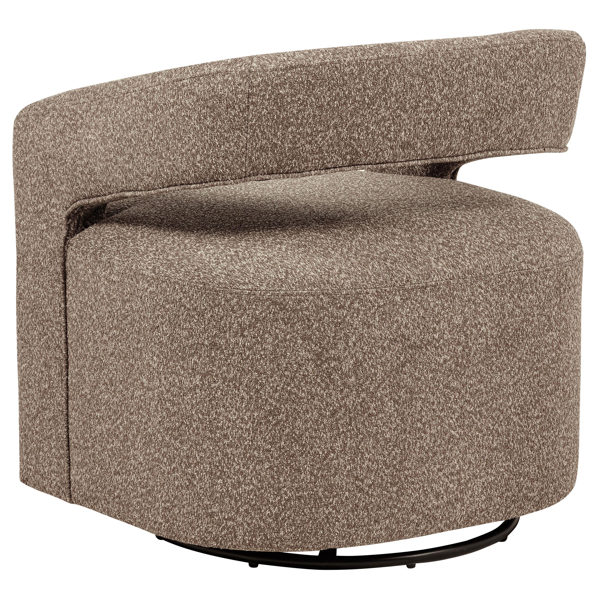  Coaster Furniture Westhill 907538 Boucle Upholstered Swivel Accent Chair - Rocky Road IMAGE 5