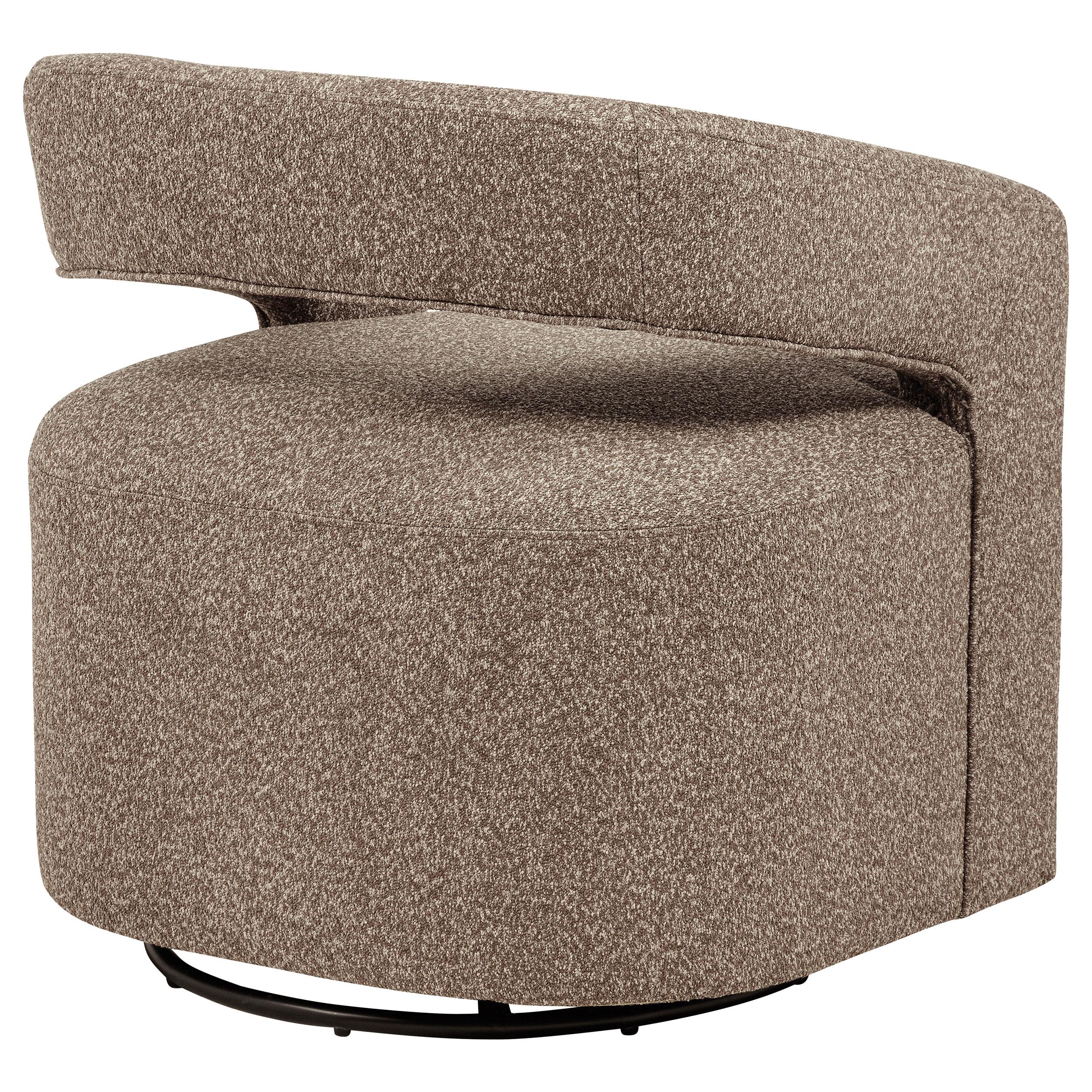  Coaster Furniture Westhill 907538 Boucle Upholstered Swivel Accent Chair - Rocky Road IMAGE 6