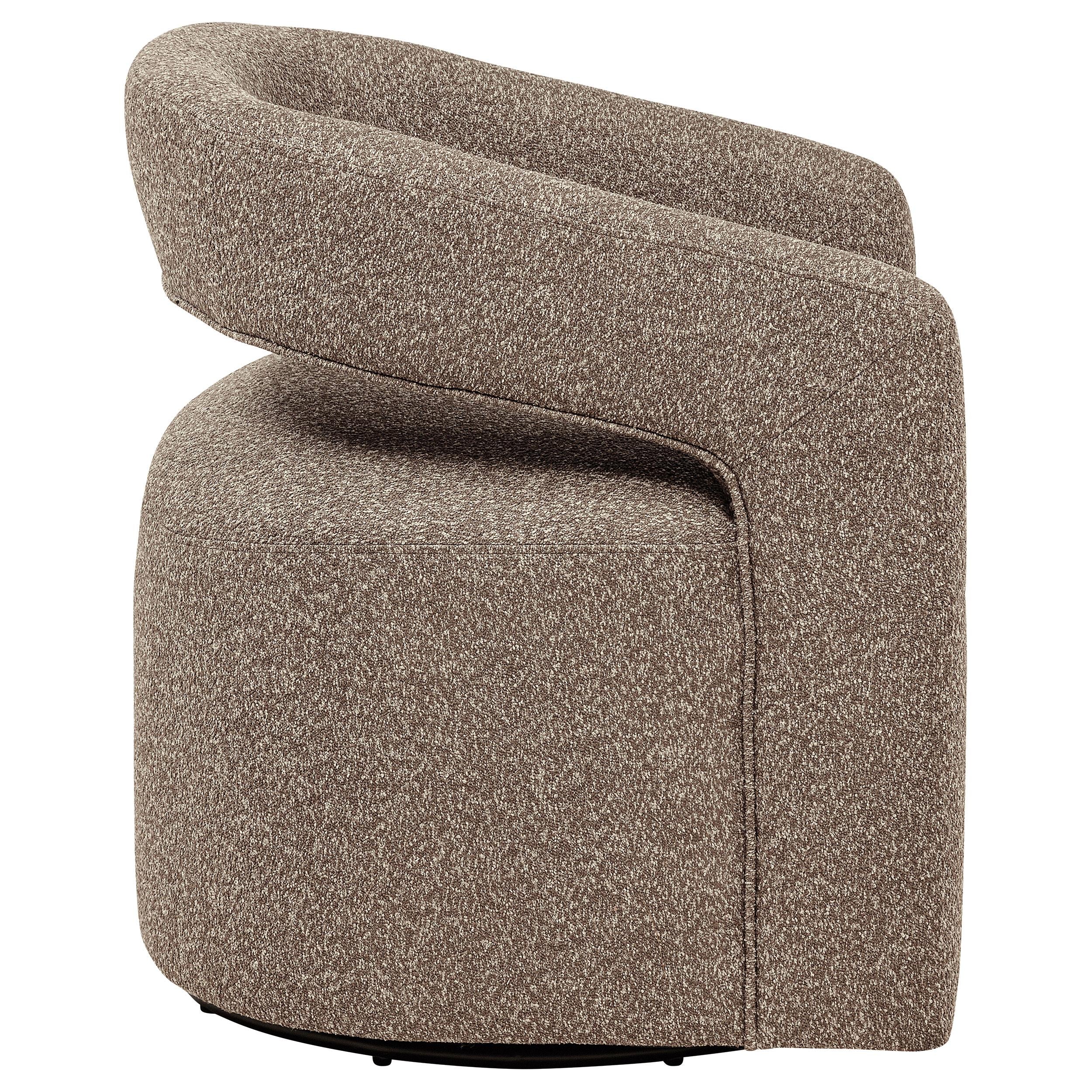  Coaster Furniture Westhill 907538 Boucle Upholstered Swivel Accent Chair - Rocky Road IMAGE 8