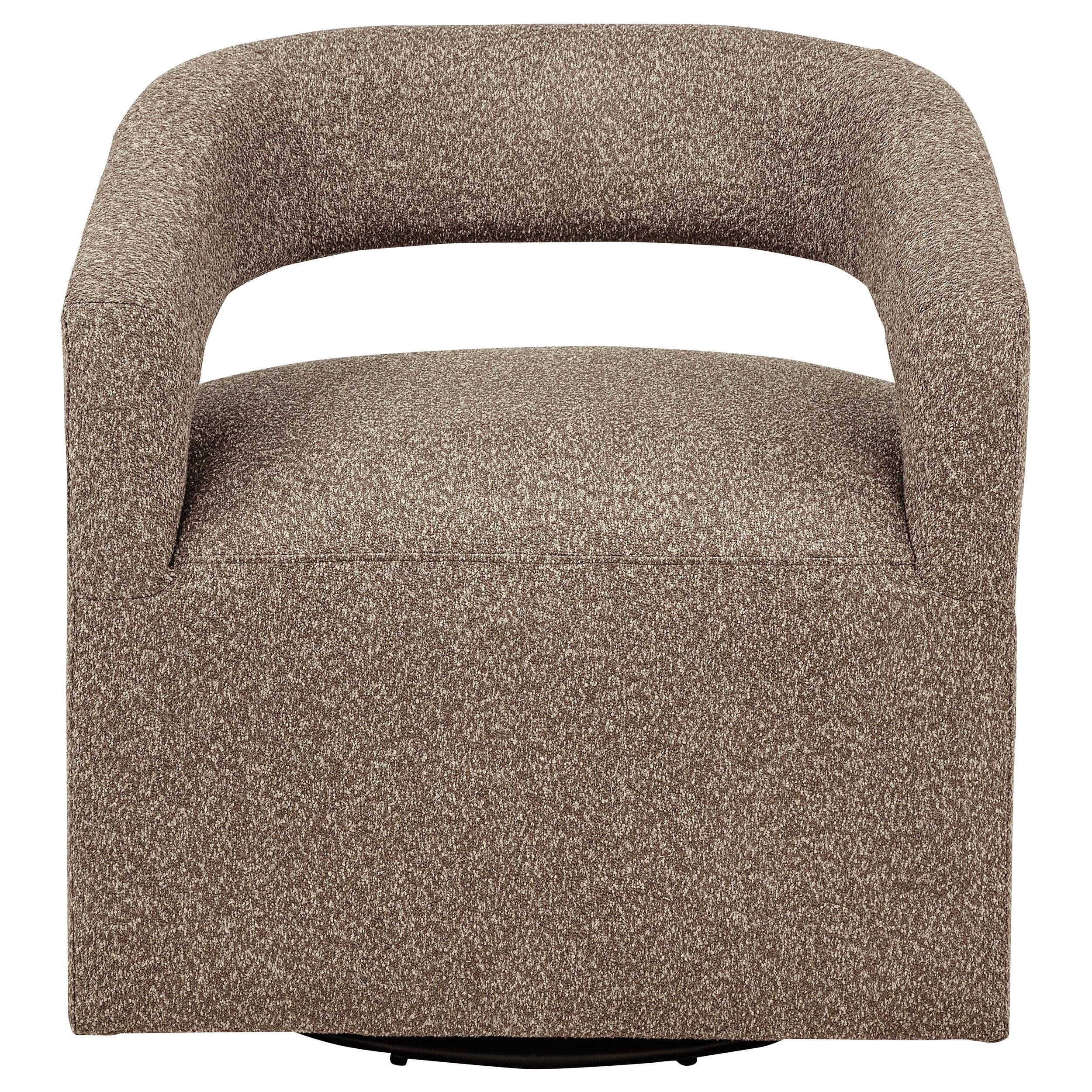  Coaster Furniture Westhill 907538 Boucle Upholstered Swivel Accent Chair - Rocky Road IMAGE 9