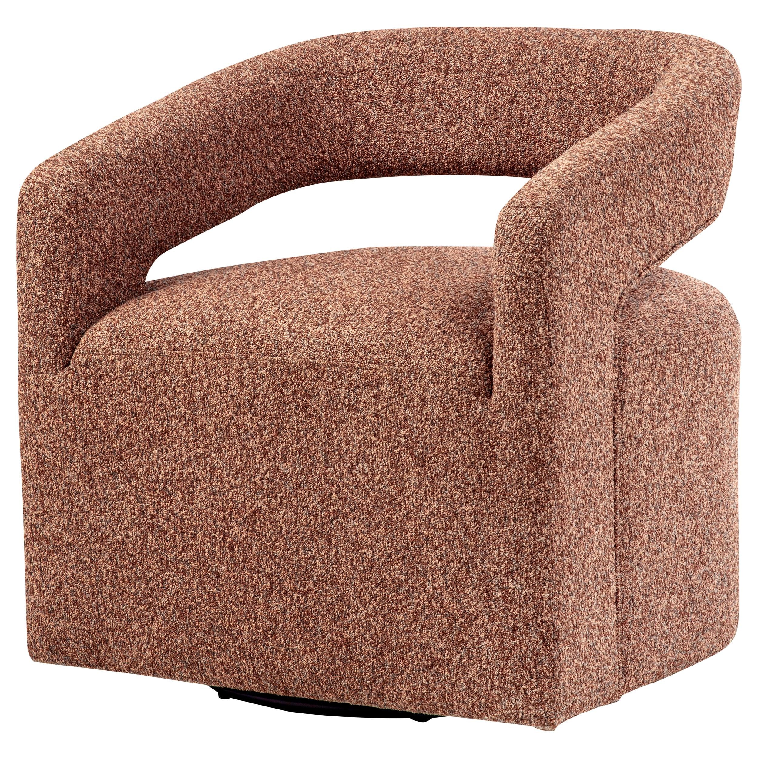  Coaster Furniture Westhill 907539 Boucle Upholstered Swivel Accent Chair - Berry IMAGE 1