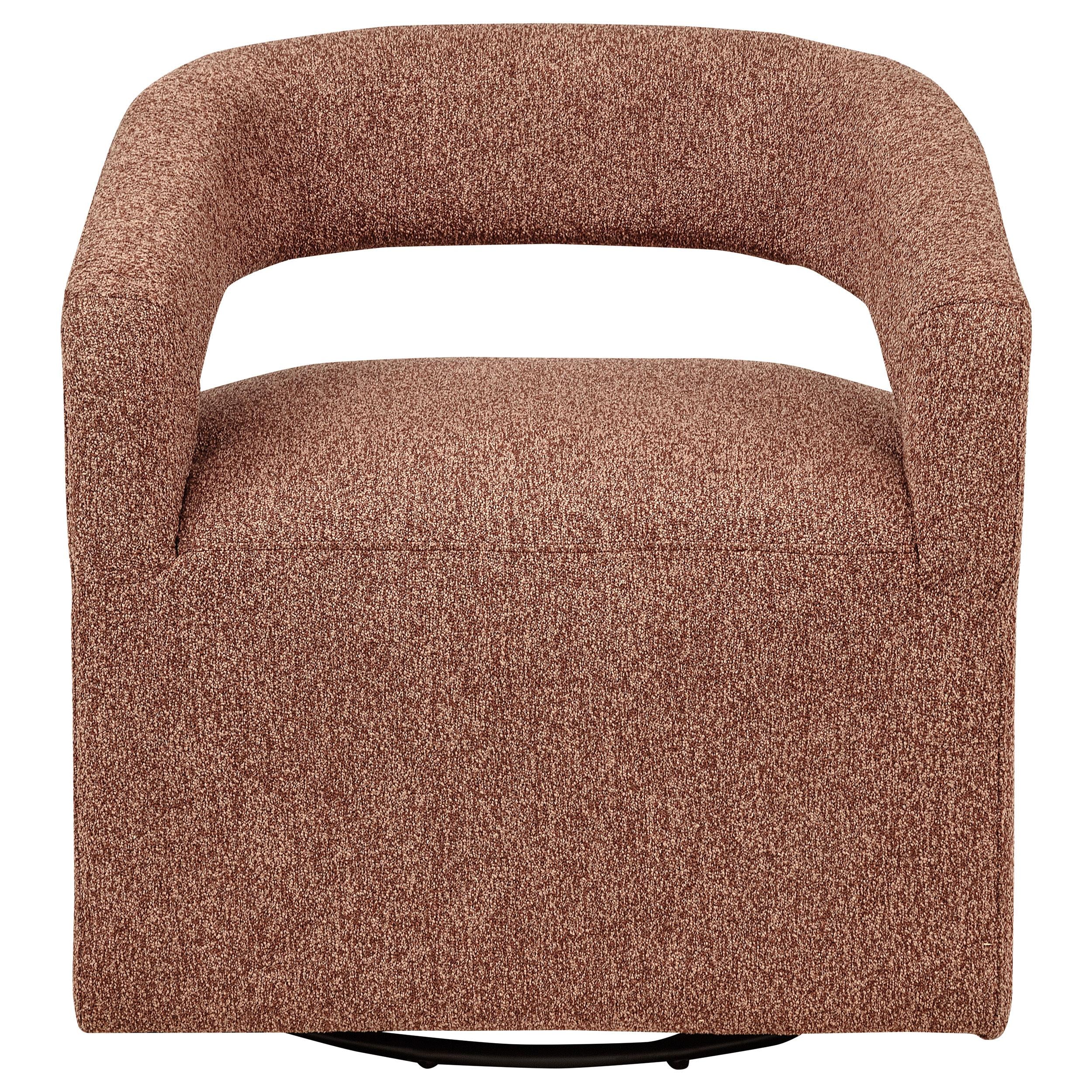 Coaster Furniture Westhill 907539 Boucle Upholstered Swivel Accent Chair - Berry IMAGE 10