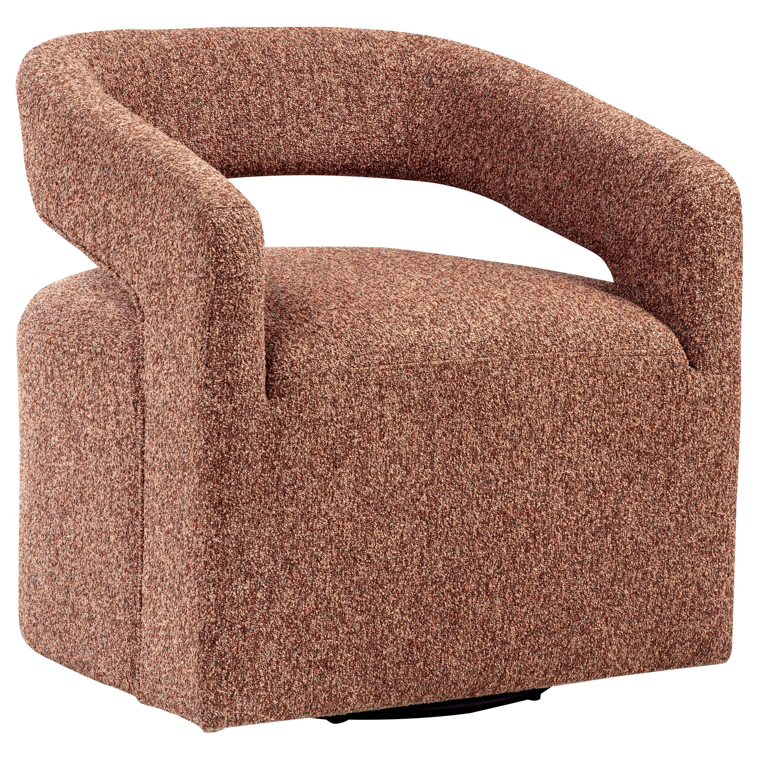 Coaster Furniture Westhill 907539 Boucle Upholstered Swivel Accent Chair - Berry IMAGE 11