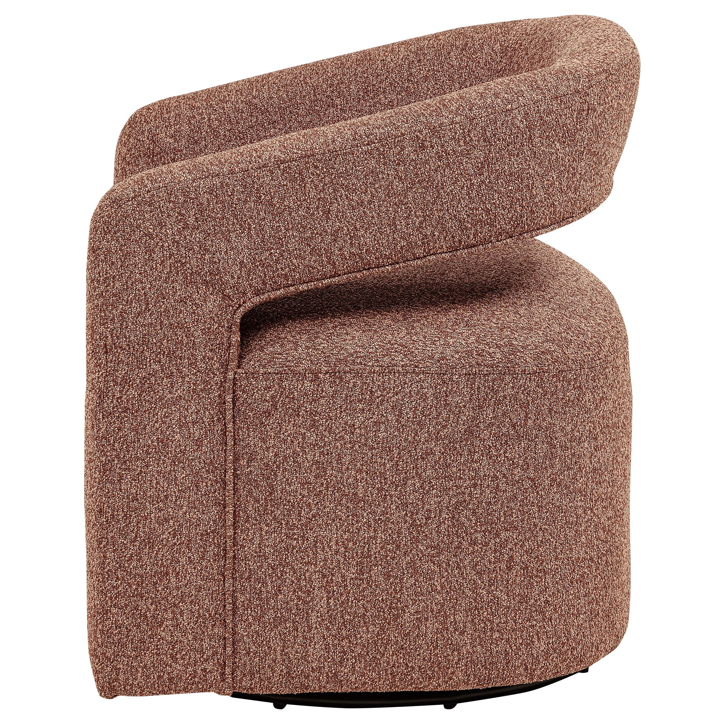  Coaster Furniture Westhill 907539 Boucle Upholstered Swivel Accent Chair - Berry IMAGE 4
