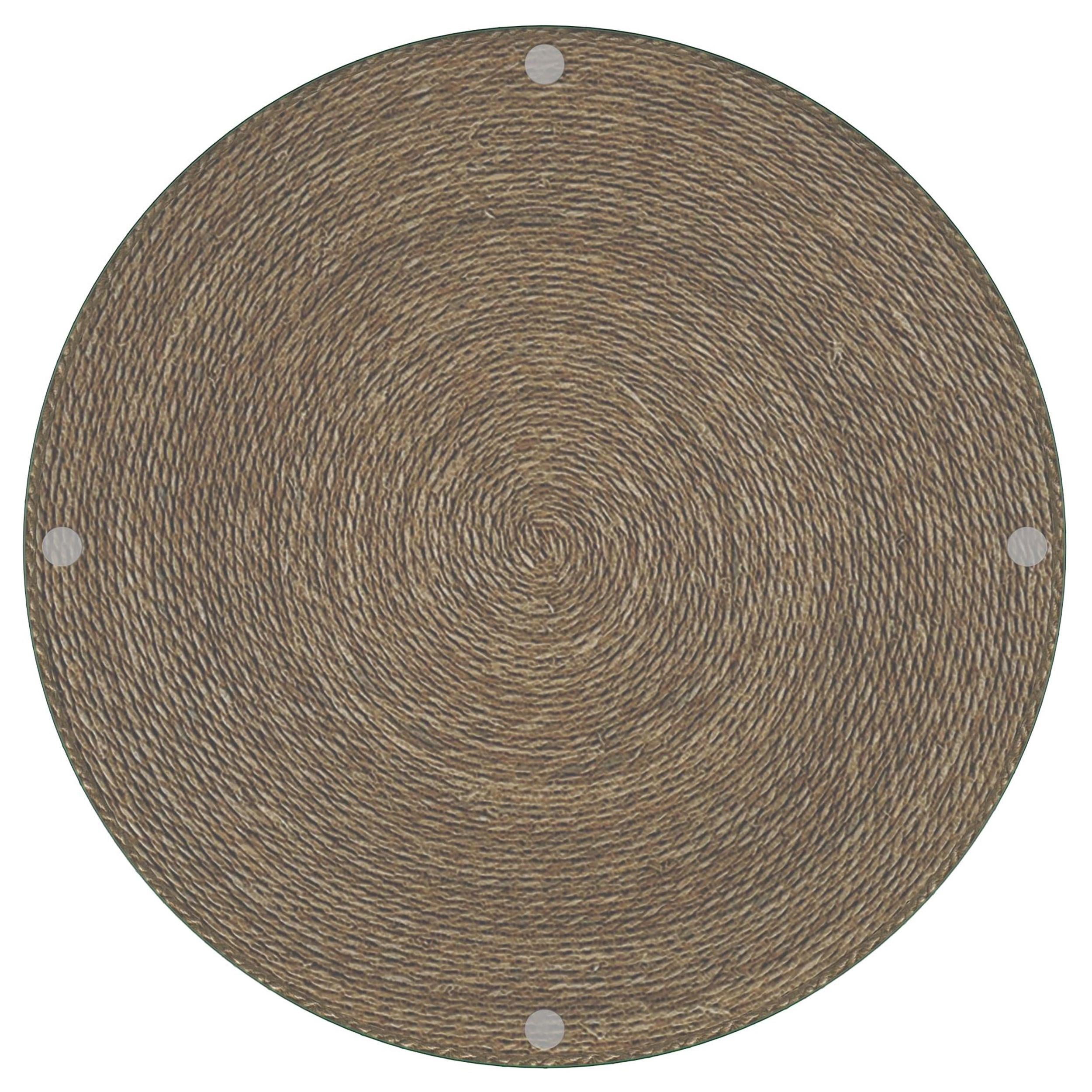  Coaster Furniture Halden 930270 Round Woven Seagrass Accent Side Table - Light Brown IMAGE 3