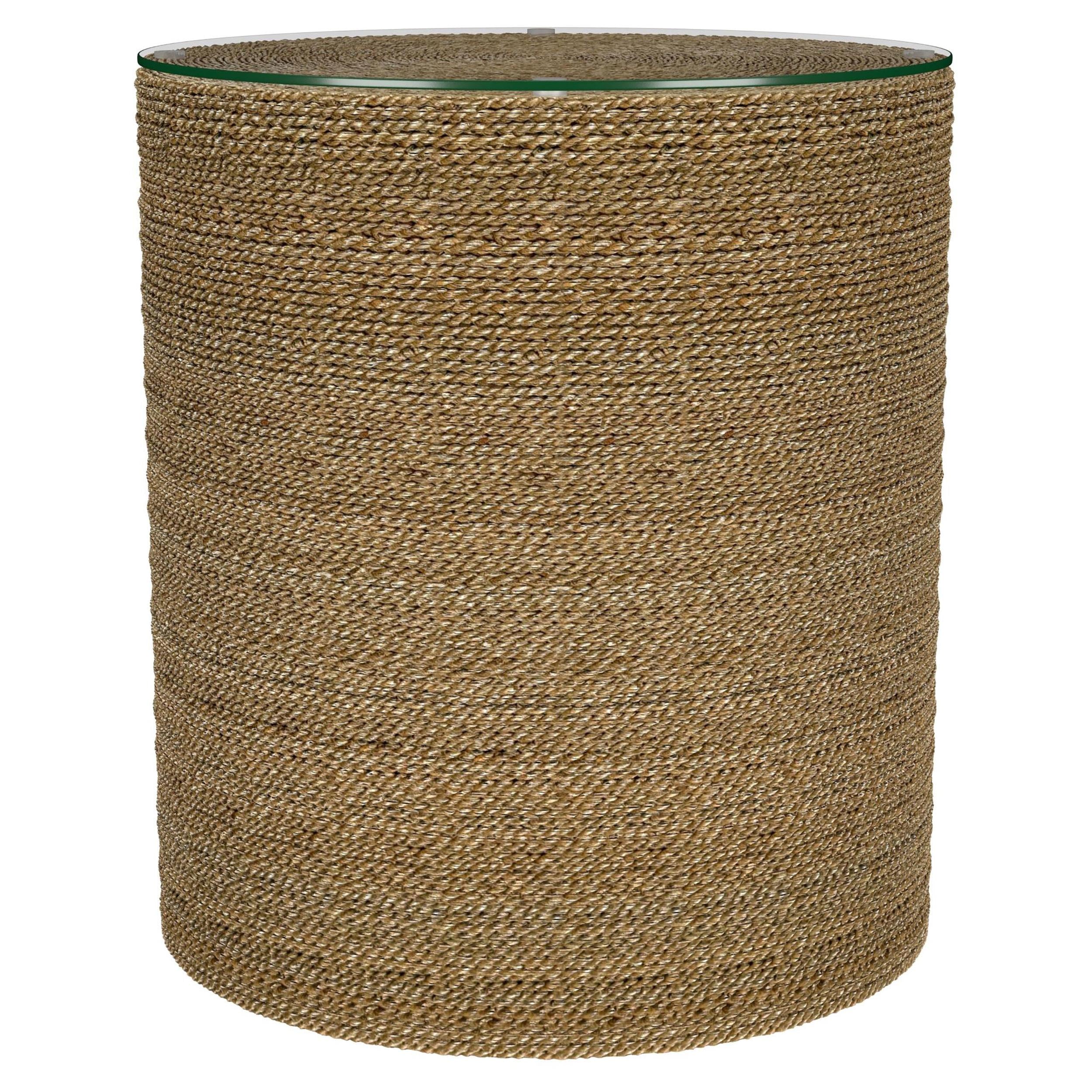  Coaster Furniture Halden 930270 Round Woven Seagrass Accent Side Table - Light Brown IMAGE 7