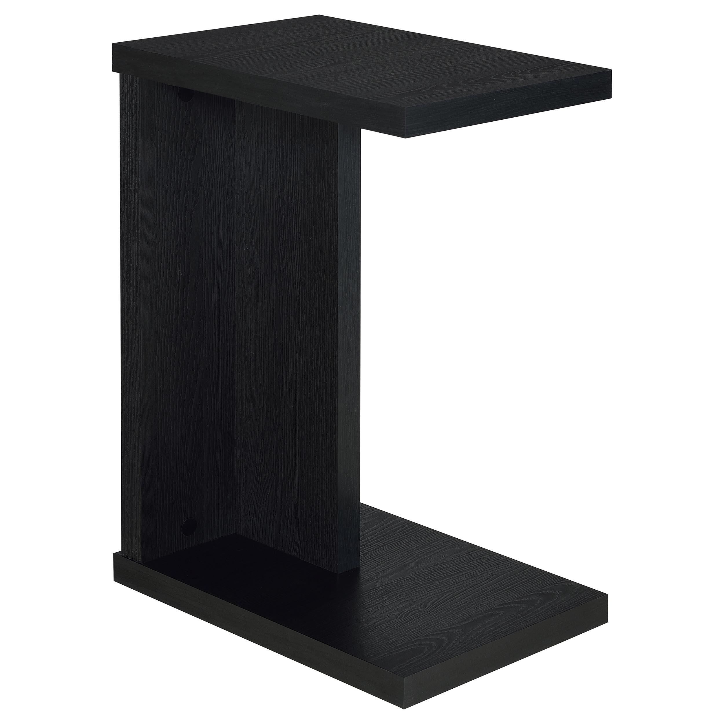  Coaster Furniture Clower 930276 Engineered Wood C-Shaped Sofa Side Table - Black IMAGE 2