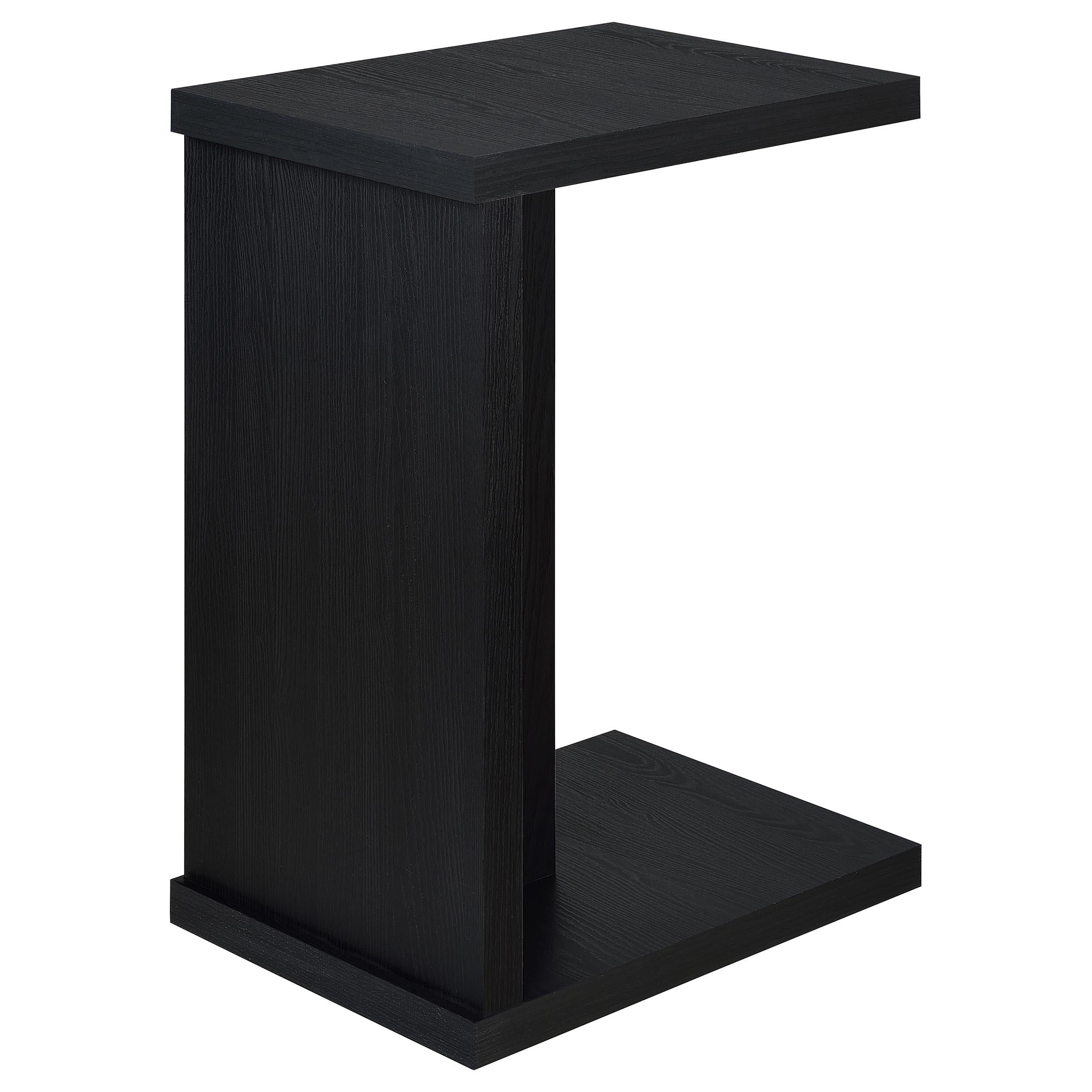  Coaster Furniture Clower 930276 Engineered Wood C-Shaped Sofa Side Table - Black IMAGE 3
