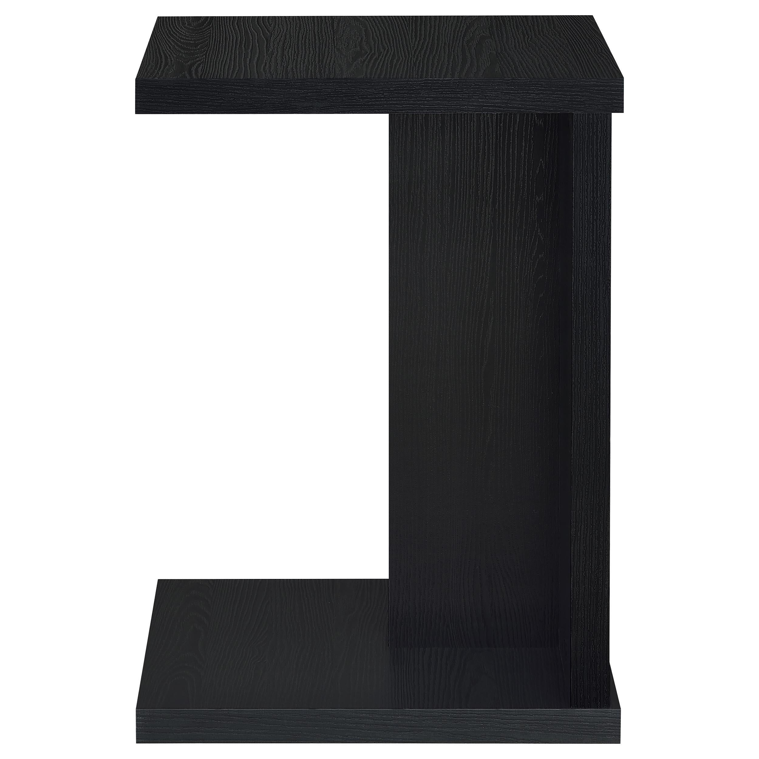  Coaster Furniture Clower 930276 Engineered Wood C-Shaped Sofa Side Table - Black IMAGE 4