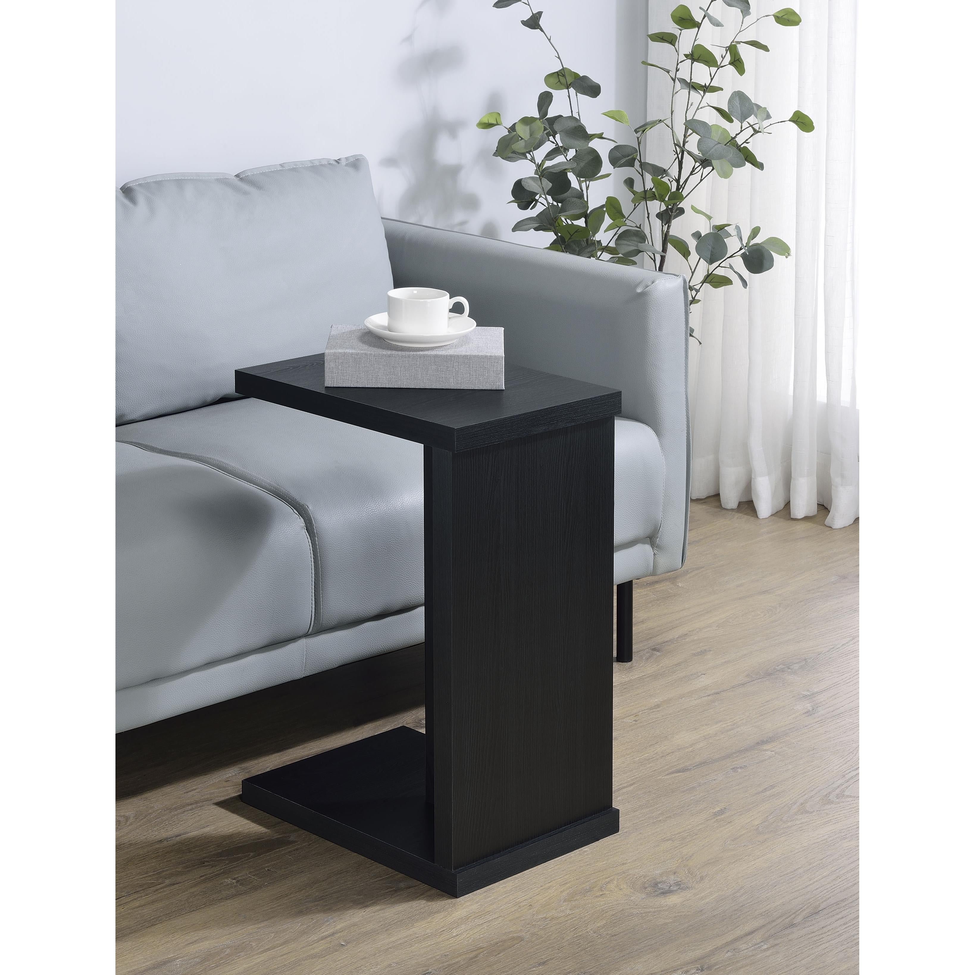  Coaster Furniture Clower 930276 Engineered Wood C-Shaped Sofa Side Table - Black IMAGE 6