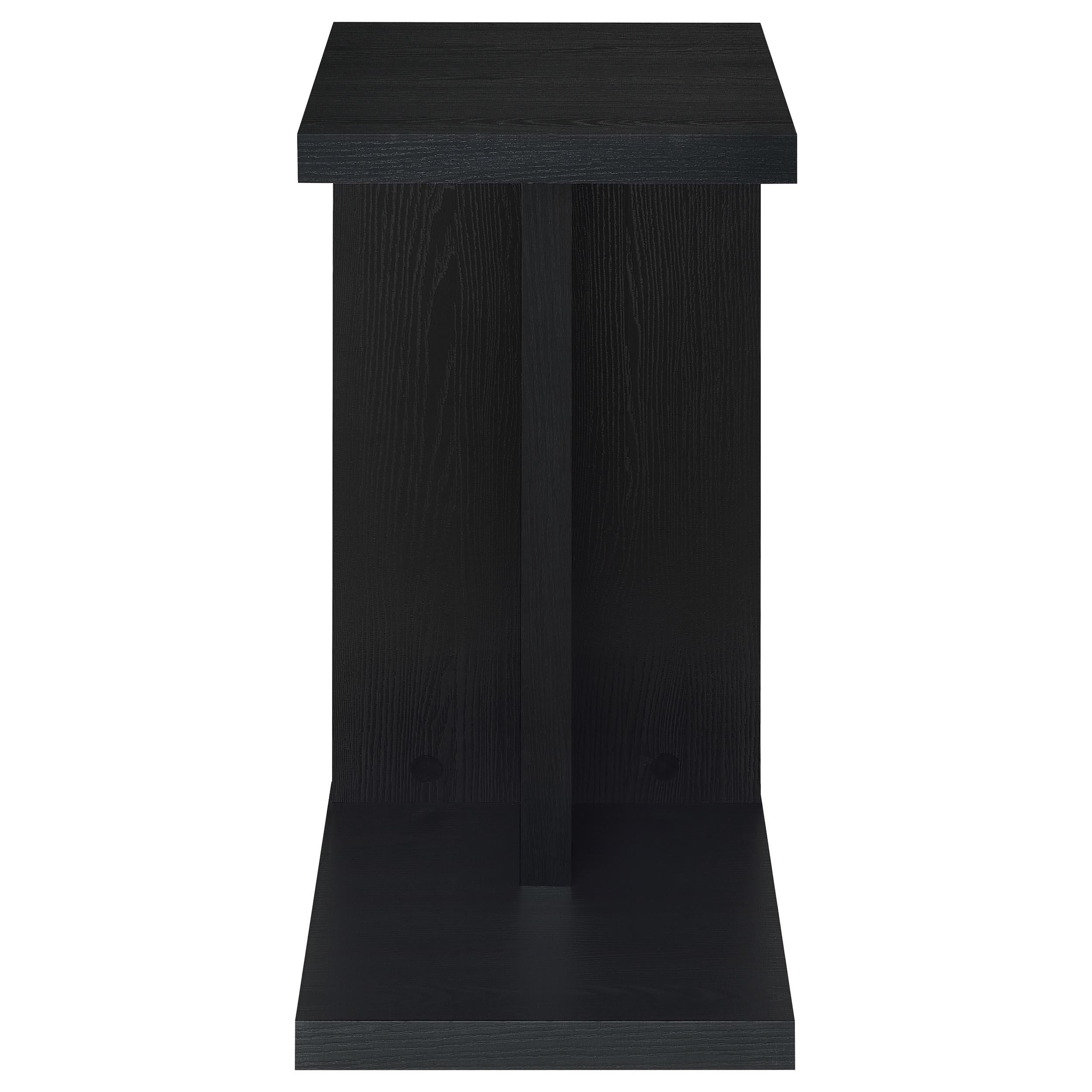  Coaster Furniture Clower 930276 Engineered Wood C-Shaped Sofa Side Table - Black IMAGE 9